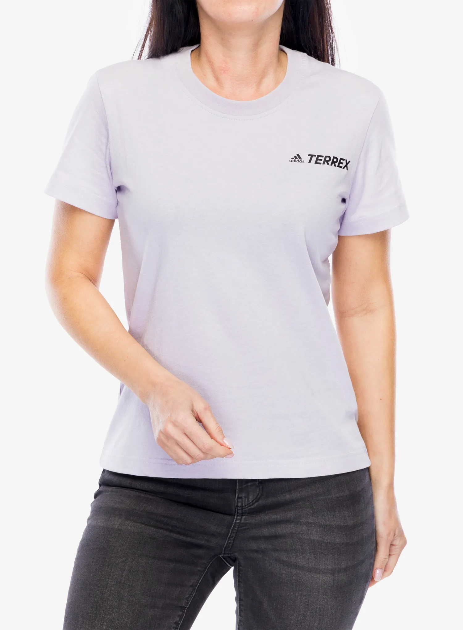 Дамска памучна тениска adidas TERREX Mountain Fun Graphic Tee - silver dawn