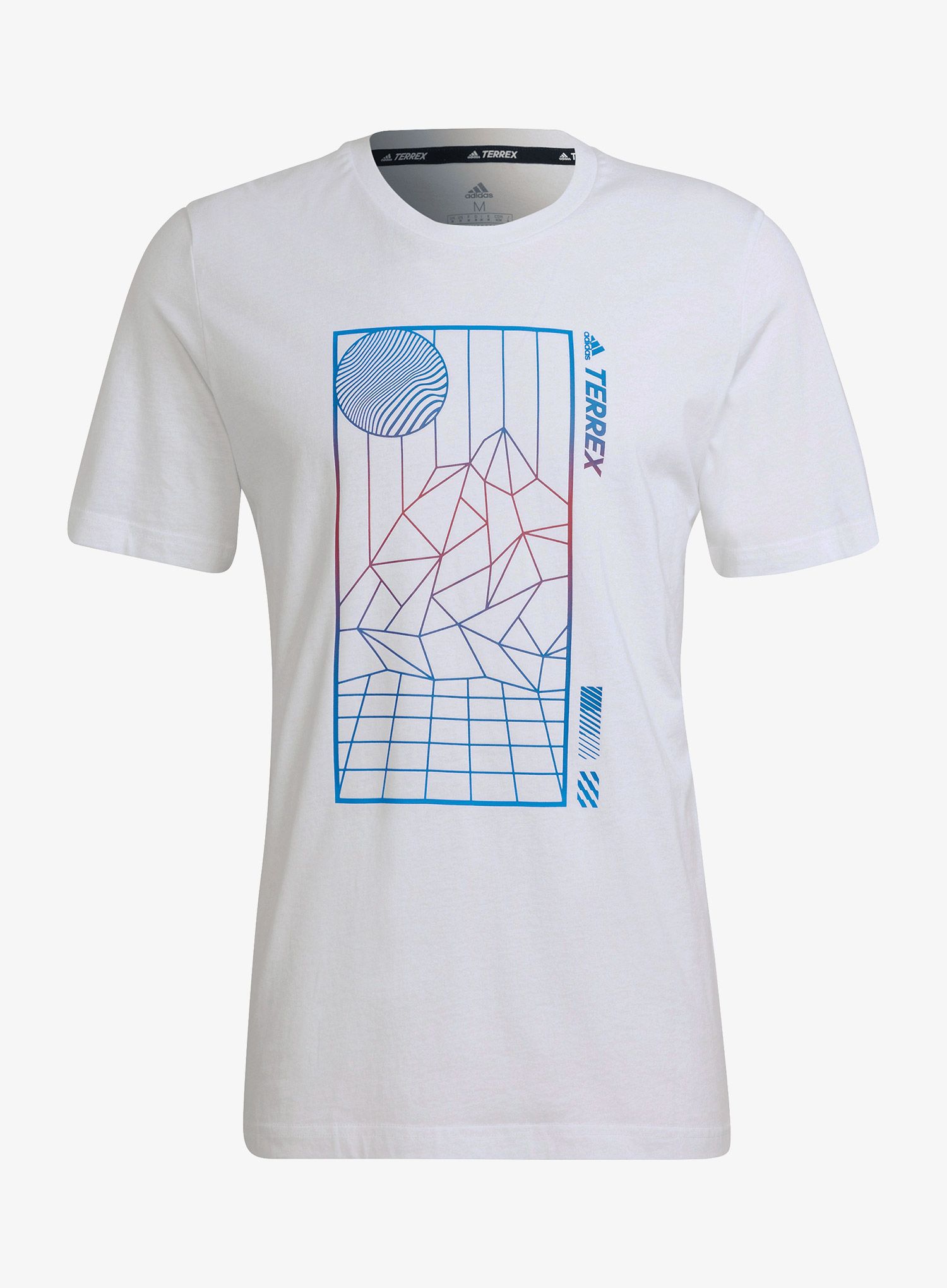 Тениска с щампа adidas TERREX Mountain Fun Graphic Tee - white
