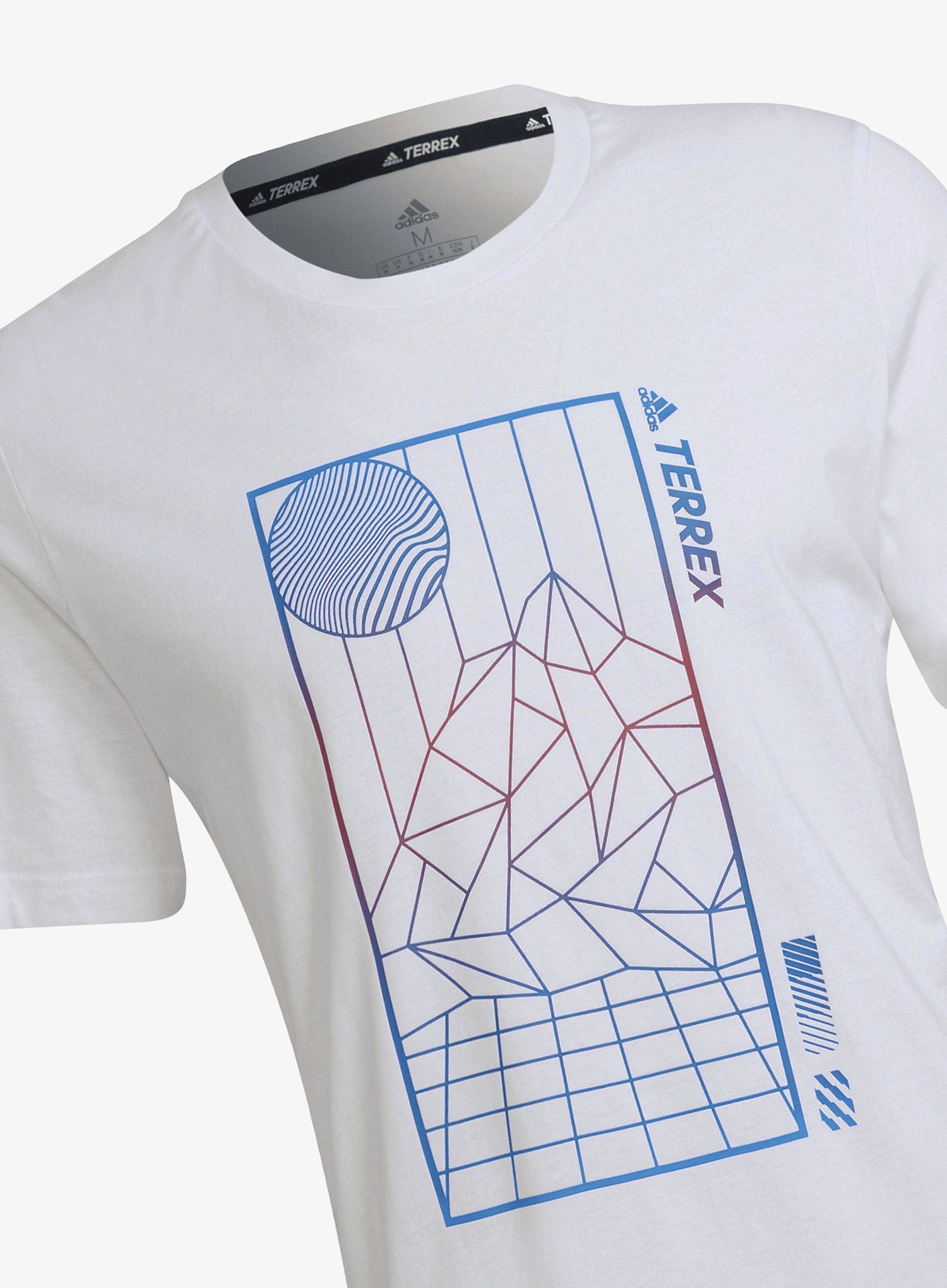 Тениска с щампа adidas TERREX Mountain Fun Graphic Tee - white