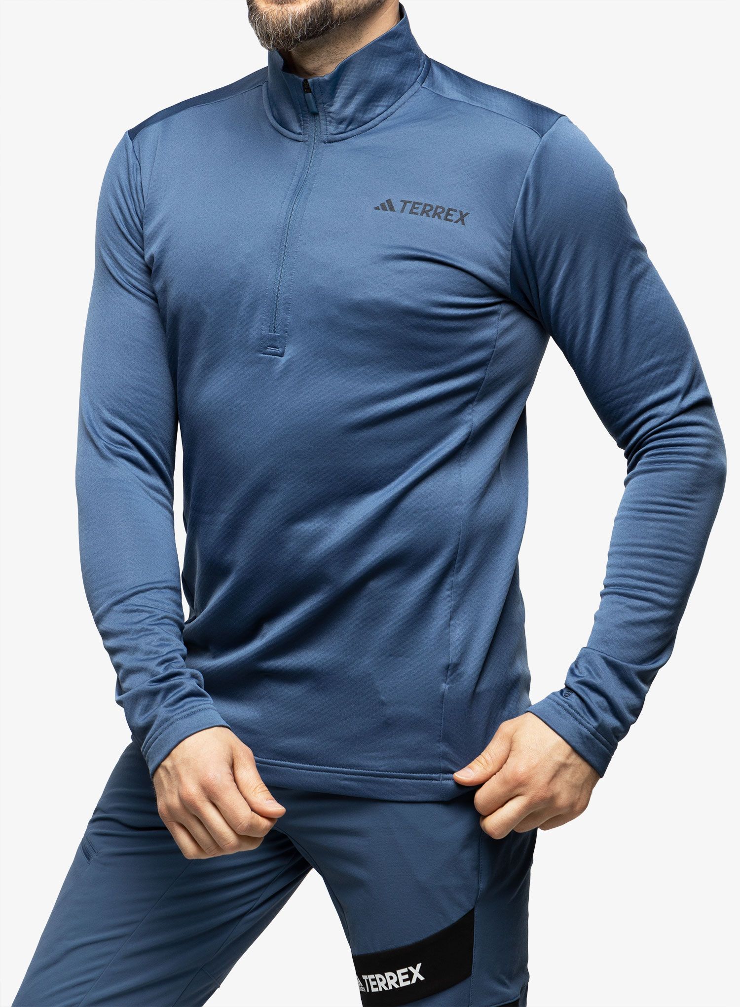 Суичър без качулка adidas TERREX Multi 1/2 Zip Fleece - wonder steel