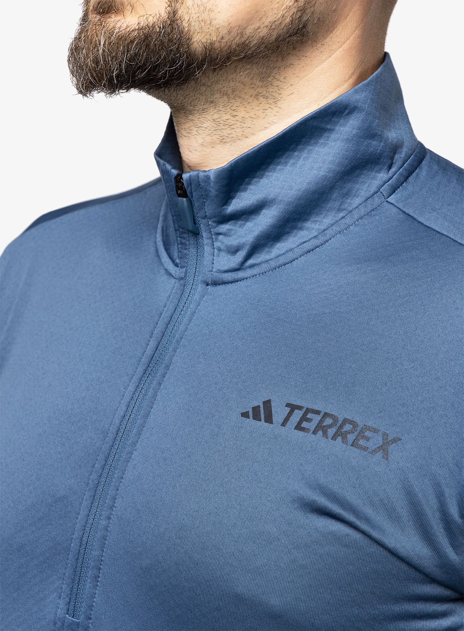 Суичър без качулка adidas TERREX Multi 1/2 Zip Fleece - wonder steel