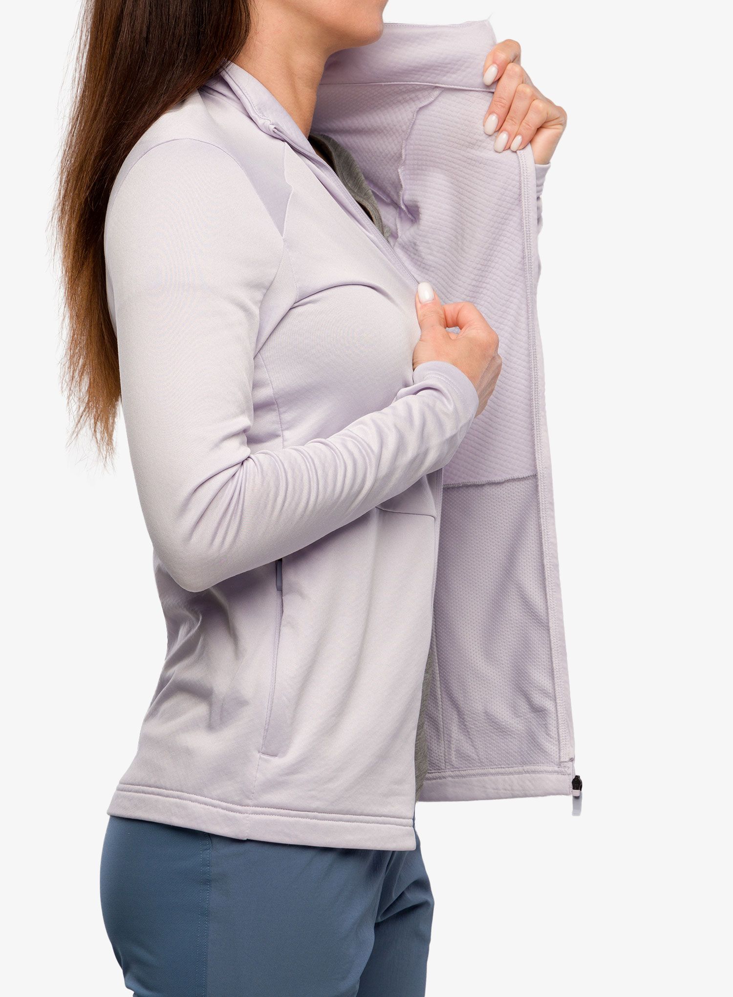 Дамски суичър с цип adidas TERREX Multi Full Zip Fleece Jacket - silver dawn