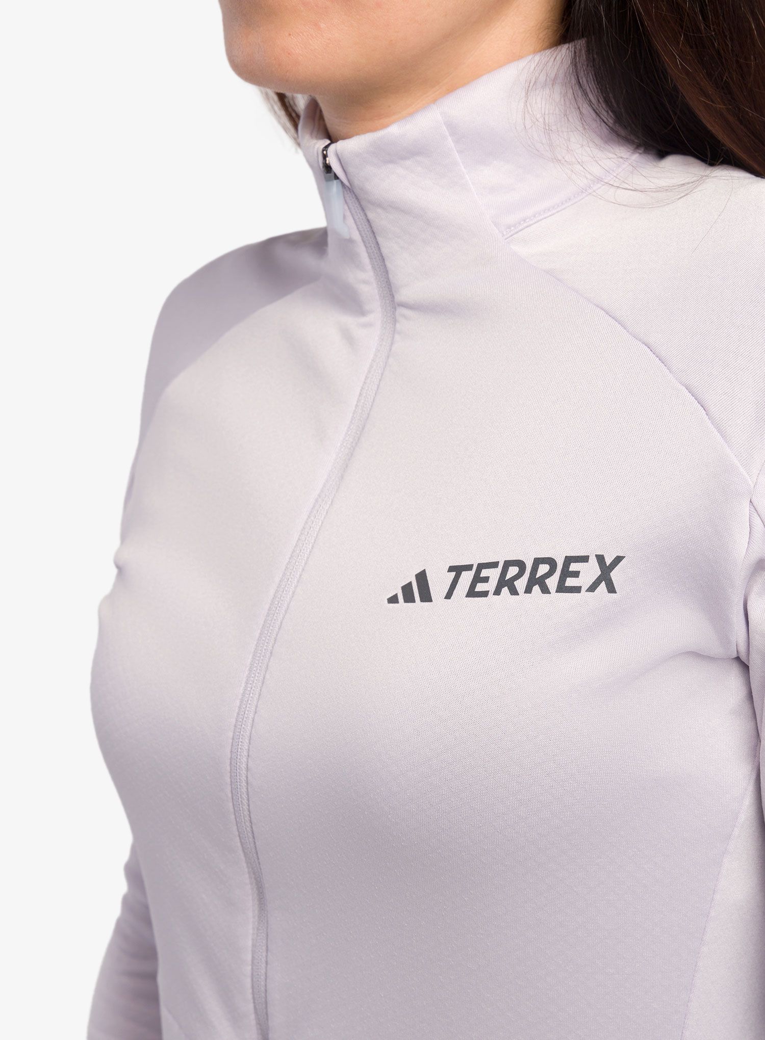 Дамски суичър с цип adidas TERREX Multi Full Zip Fleece Jacket - silver dawn