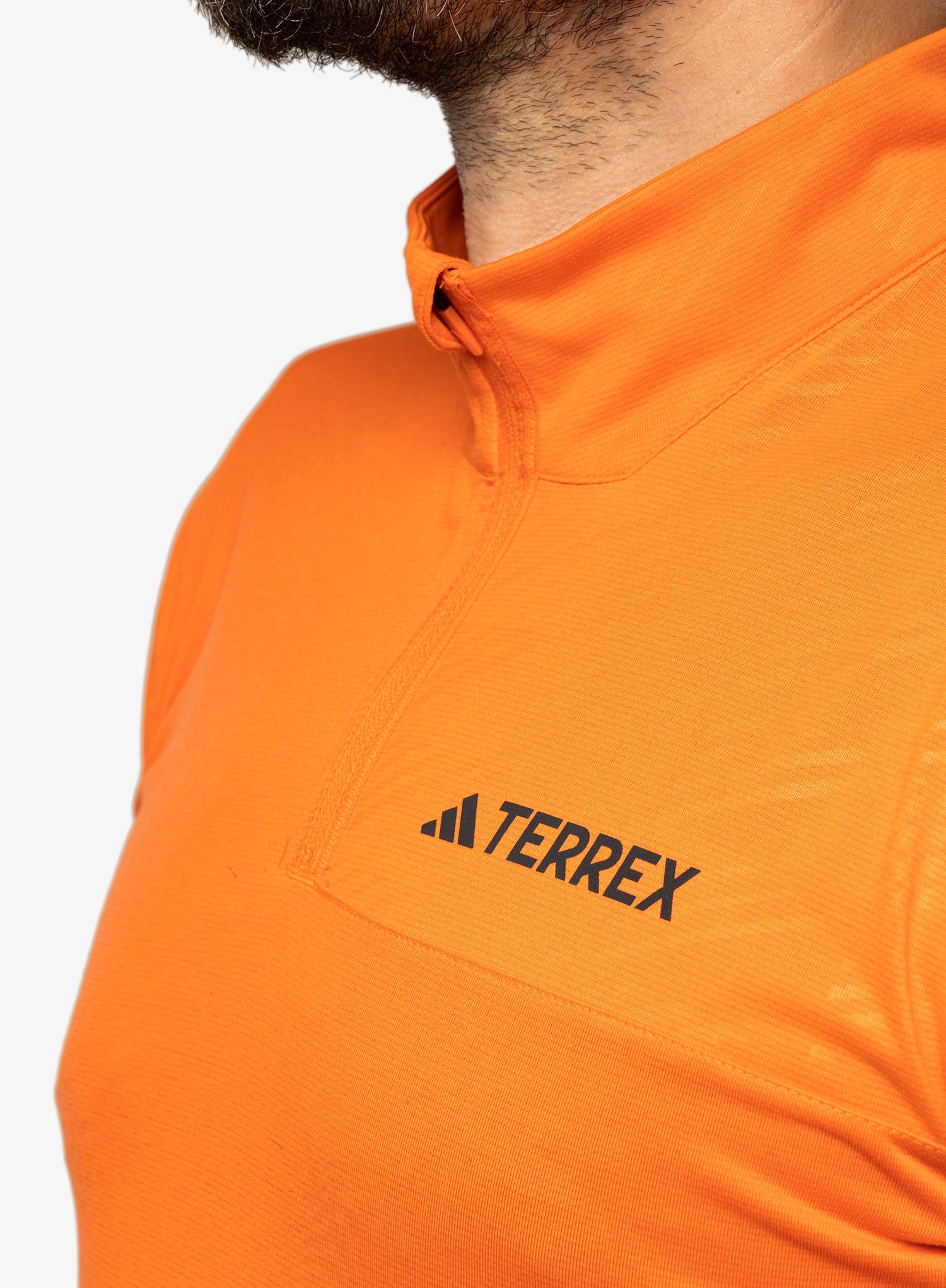 Суичър без качулка adidas TERREX Multi Half-Zip LS Tee - semi impact orange
