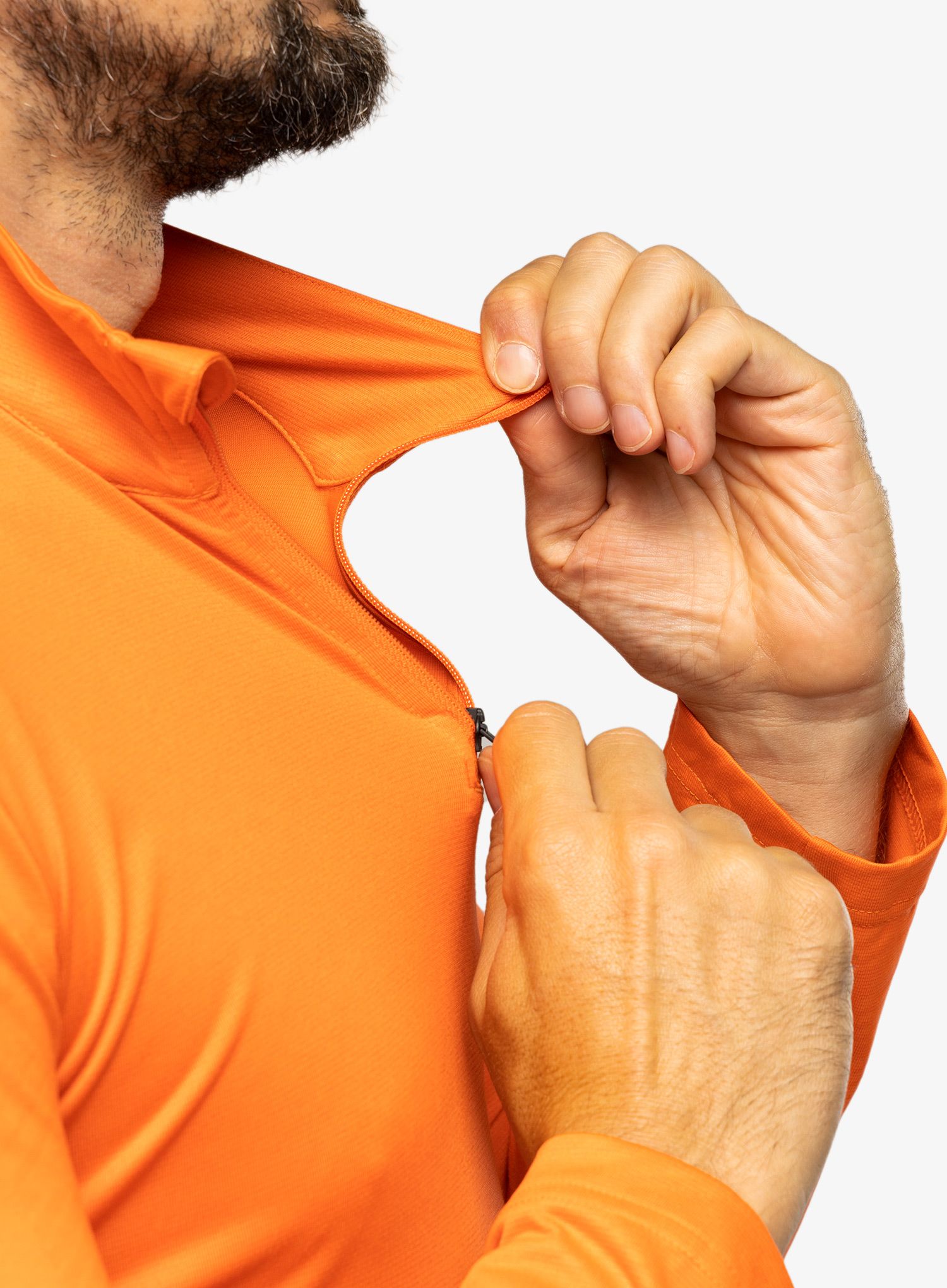 Суичър без качулка adidas TERREX Multi Half-Zip LS Tee - semi impact orange