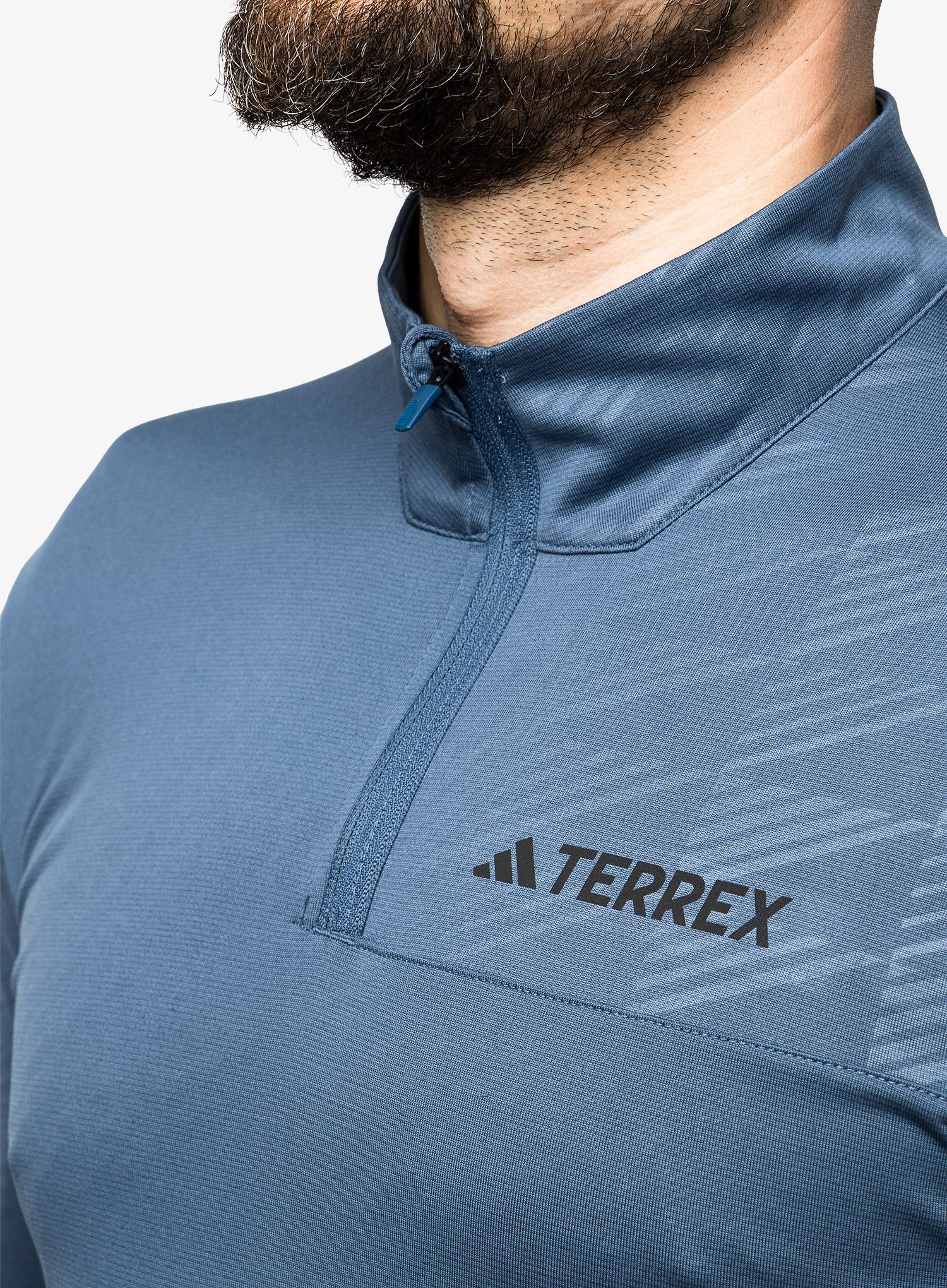 Суичър adidas TERREX Multi Half-Zip LS Tee - wonder steel