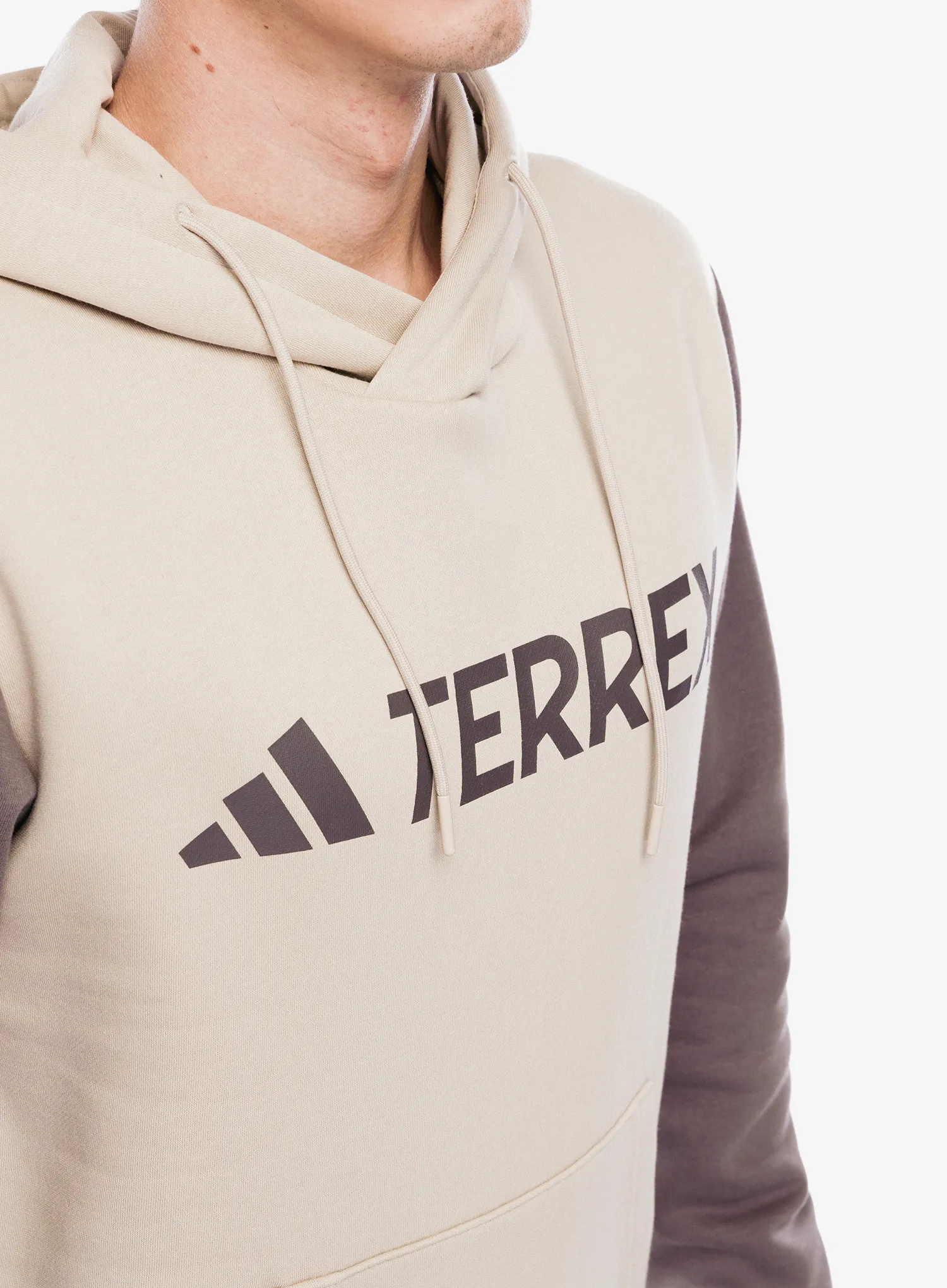 Суичър с качулка adidas TERREX Multi Large Logo Hoody - wonder beige/charcoal