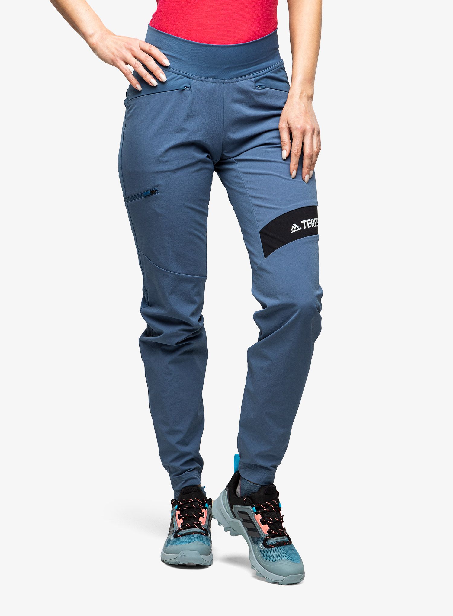 Дамски туристически панталони adidas TERREX Techrock Alpine Climbing Pants - wonder steel