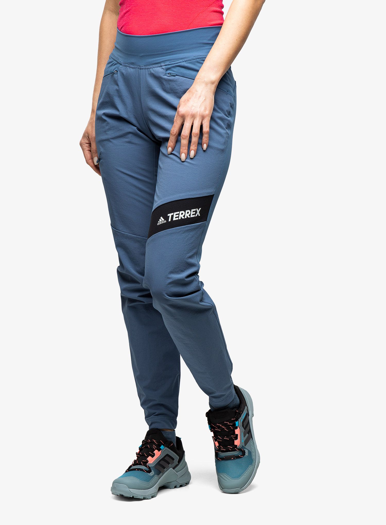 Дамски туристически панталони adidas TERREX Techrock Alpine Climbing Pants - wonder steel