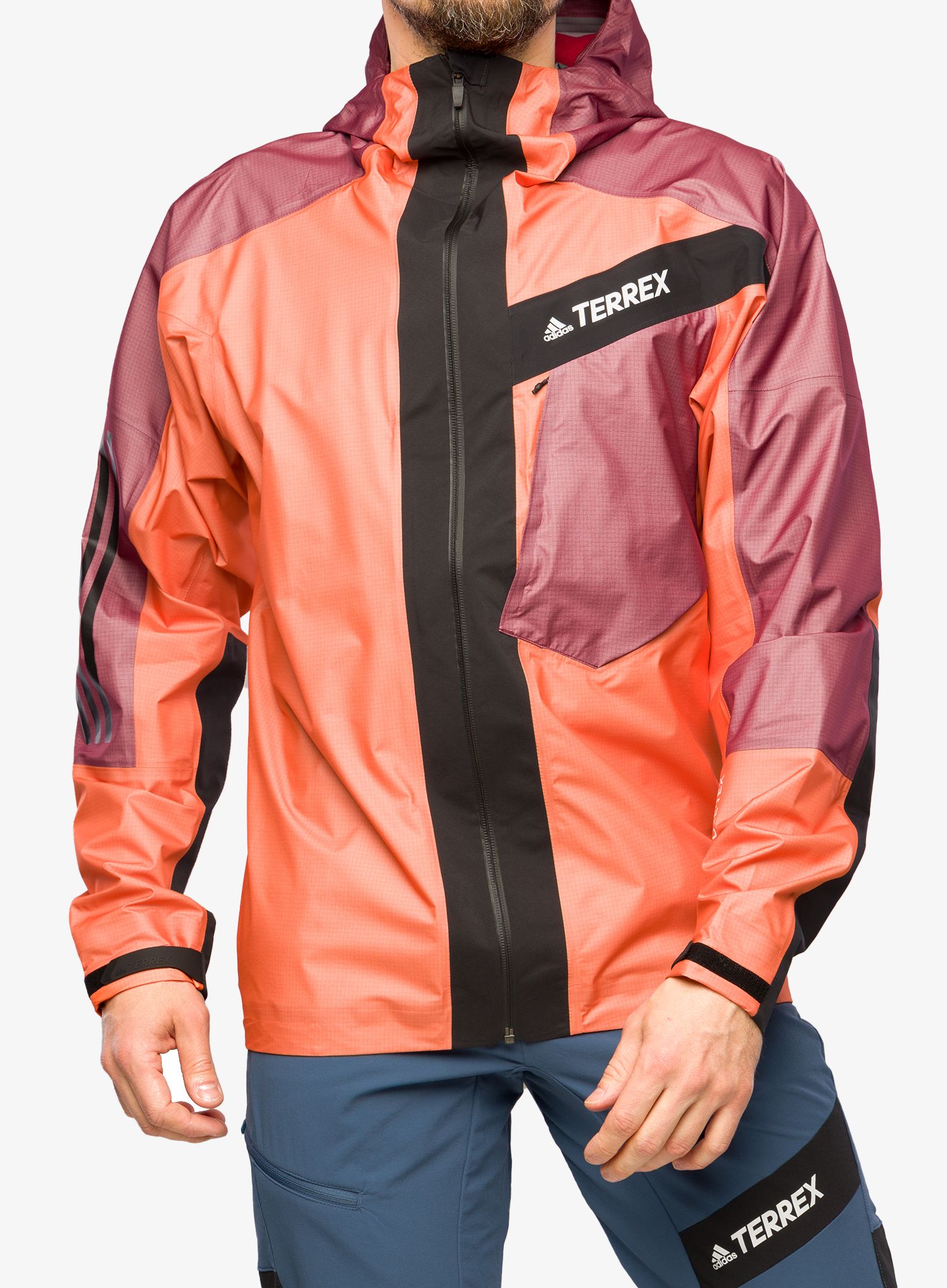 Яке с мембрана adidas TERREX Techrock Light GORE-TEX Jacket - semi impact orange/shared