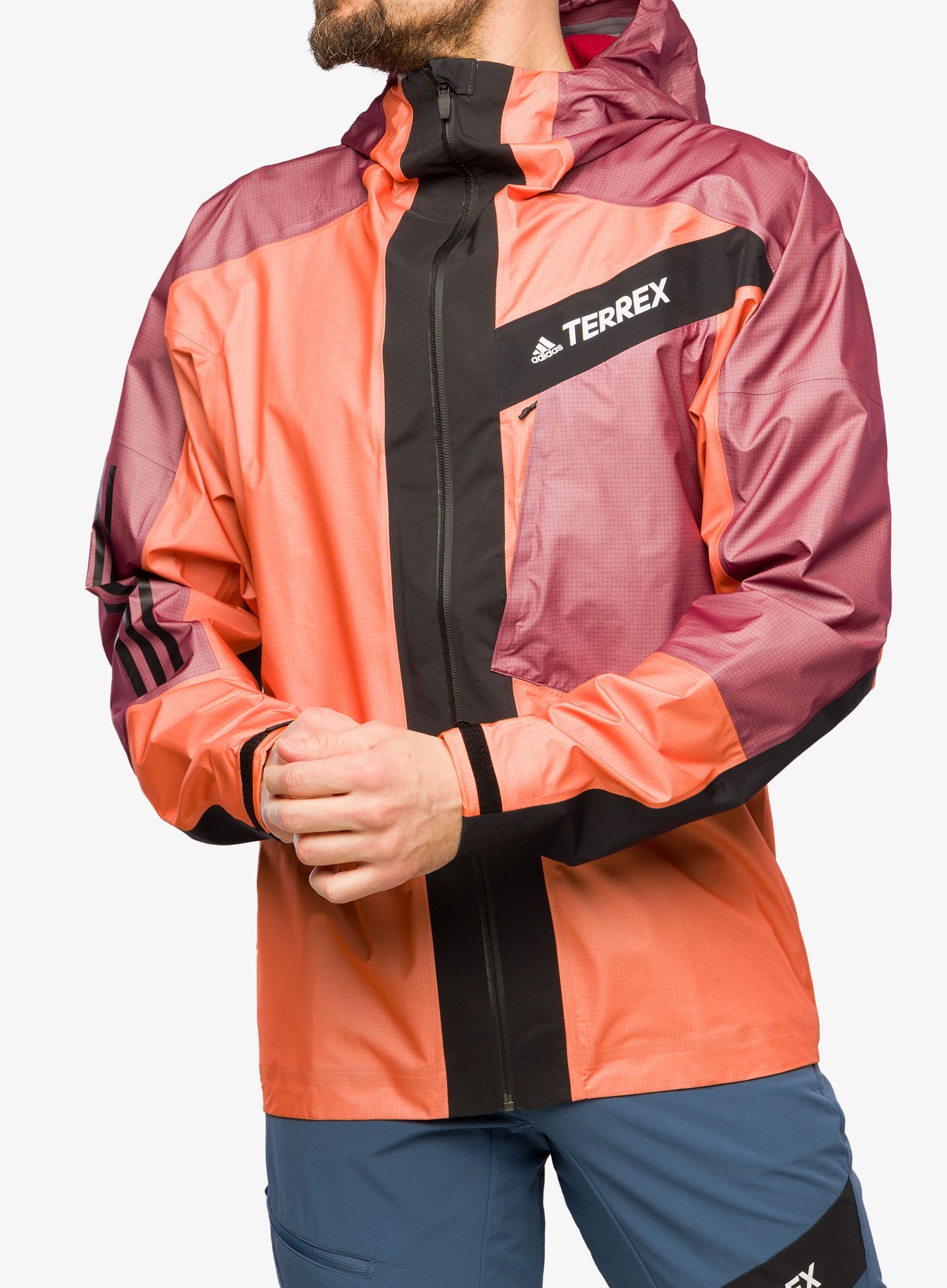 Яке с мембрана adidas TERREX Techrock Light GORE-TEX Jacket - semi impact orange/shared
