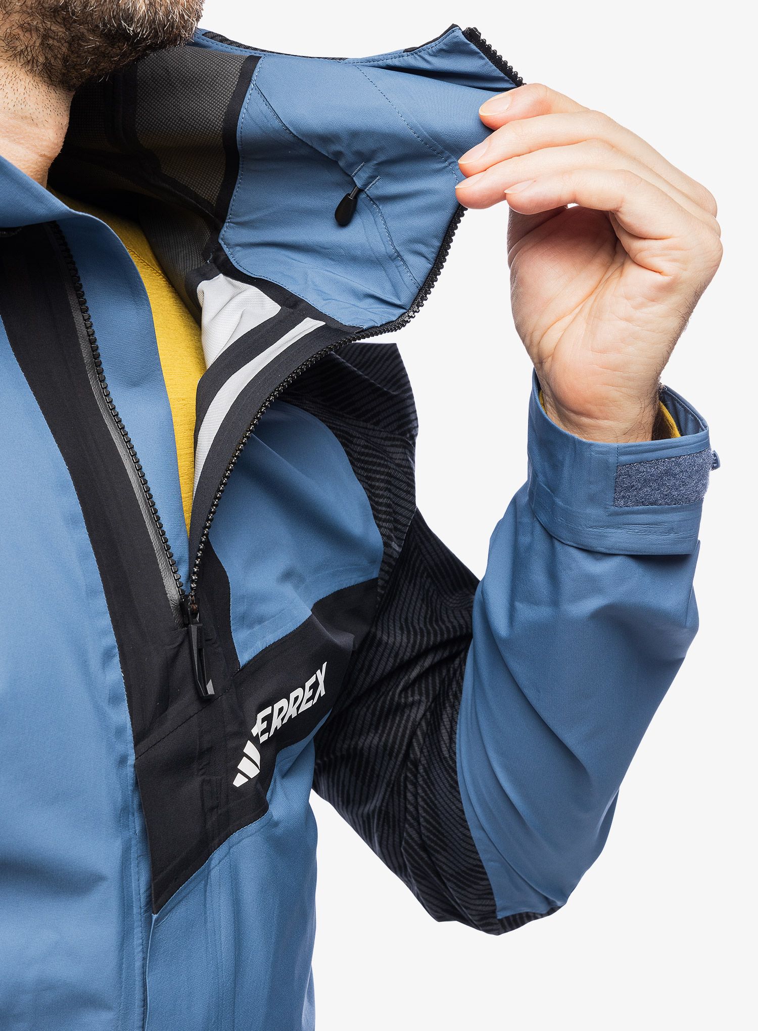 Яке с мембрана adidas TERREX Techrock Primeknit RAIN.RDY Anorak - black/wonder steel