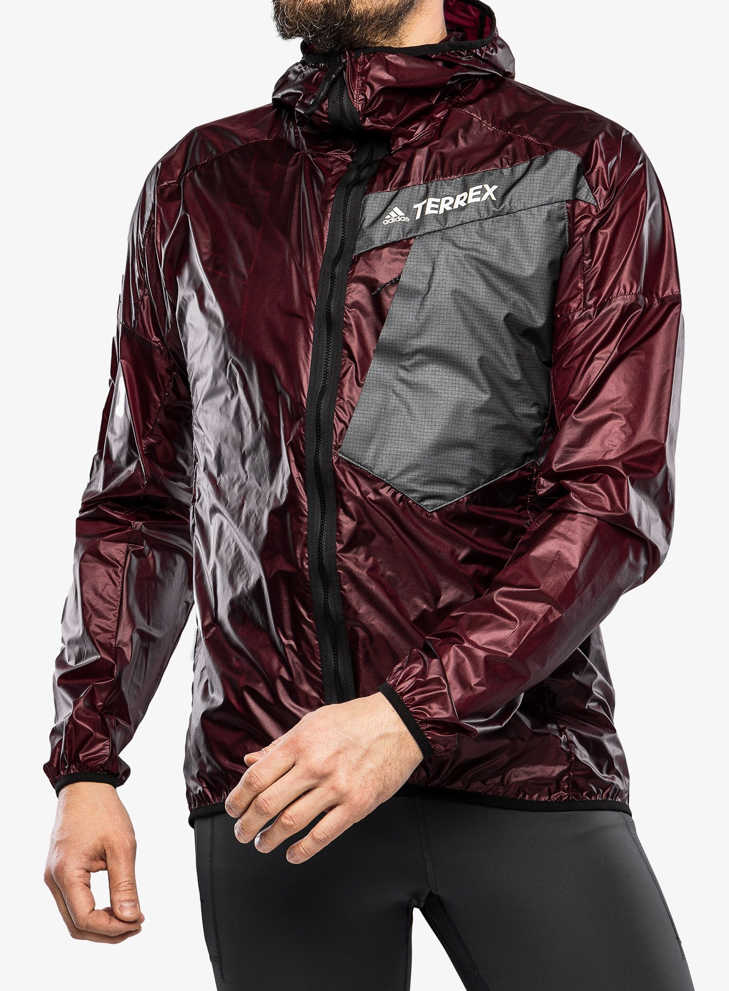 Яке adidas TERREX Trail Running 3 in 1 Wind Hooded - shadow red