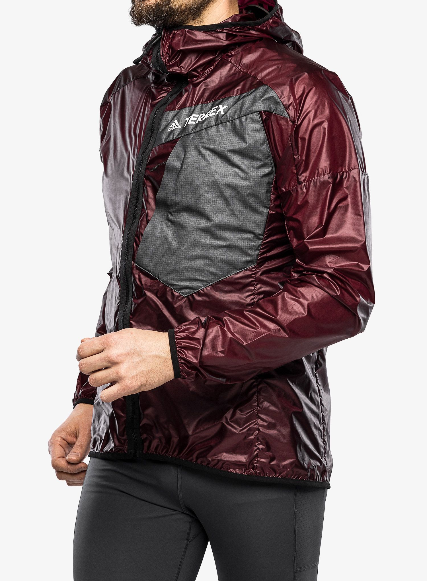 Яке adidas TERREX Trail Running 3 in 1 Wind Hooded - shadow red