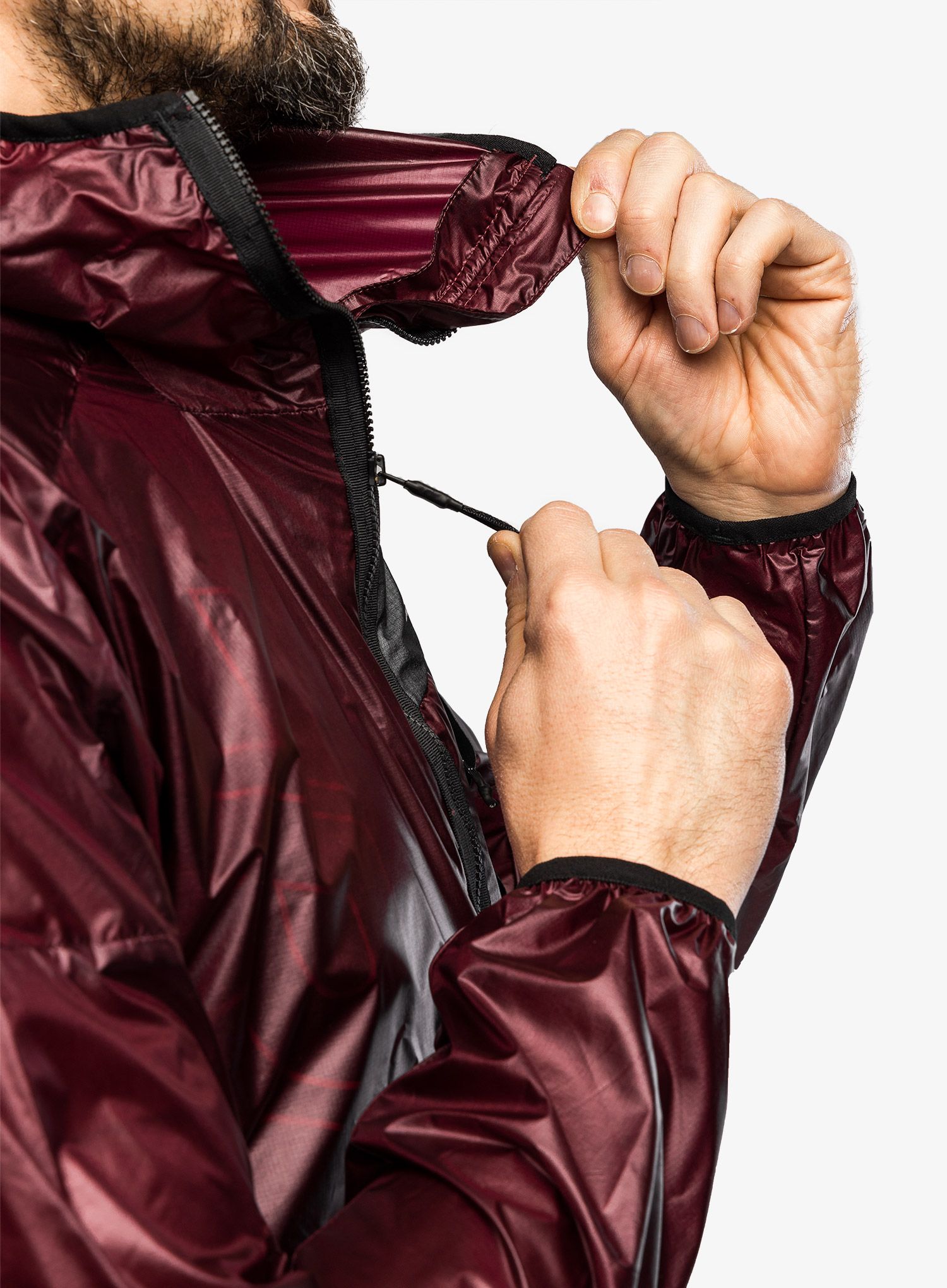 Яке adidas TERREX Trail Running 3 in 1 Wind Hooded - shadow red