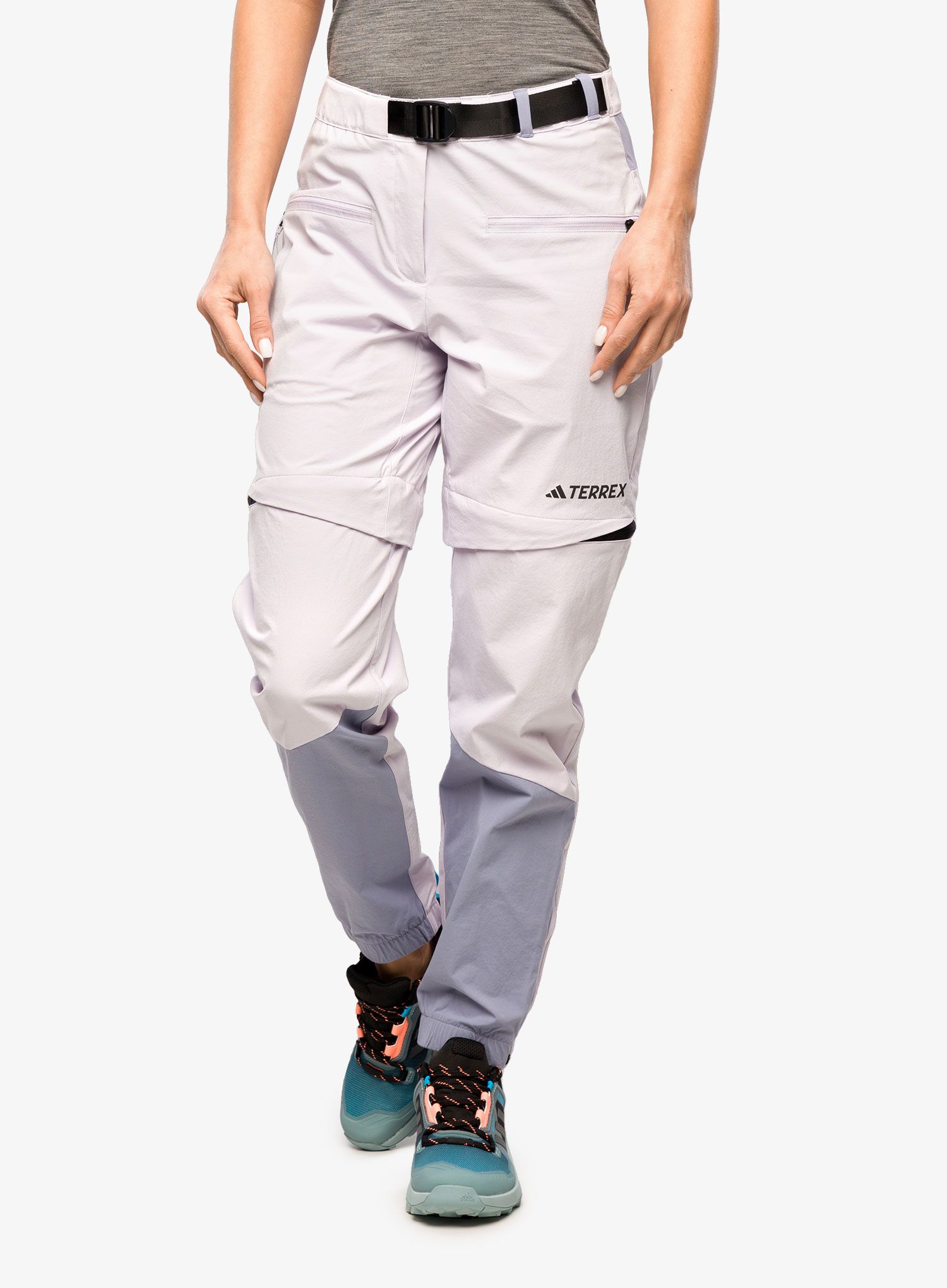 Дамски туристически панталони adidas TERREX Utilitas Zip Off Pants - silver dawn