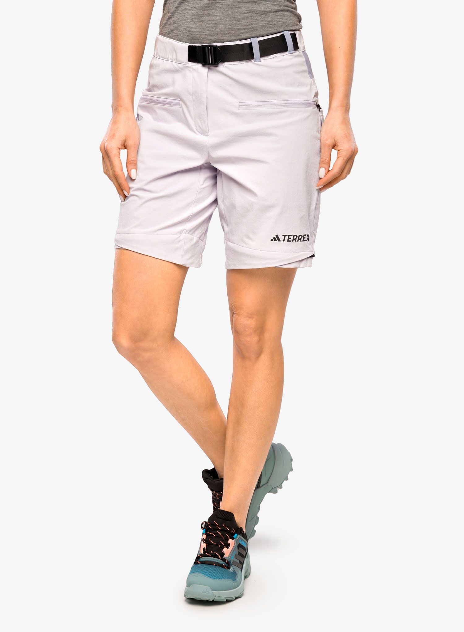 Дамски туристически панталони adidas TERREX Utilitas Zip Off Pants - silver dawn