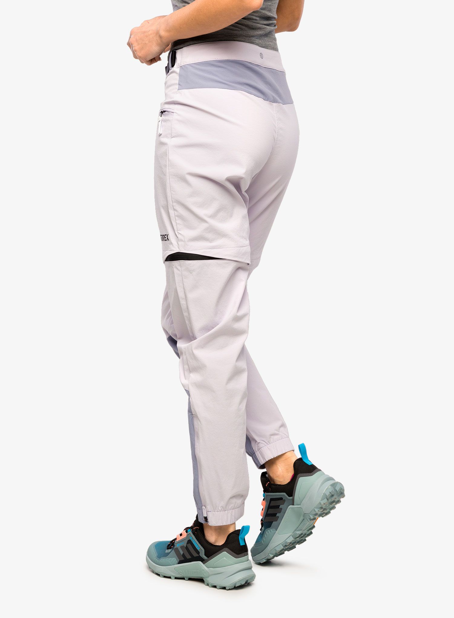 Дамски туристически панталони adidas TERREX Utilitas Zip Off Pants - silver dawn