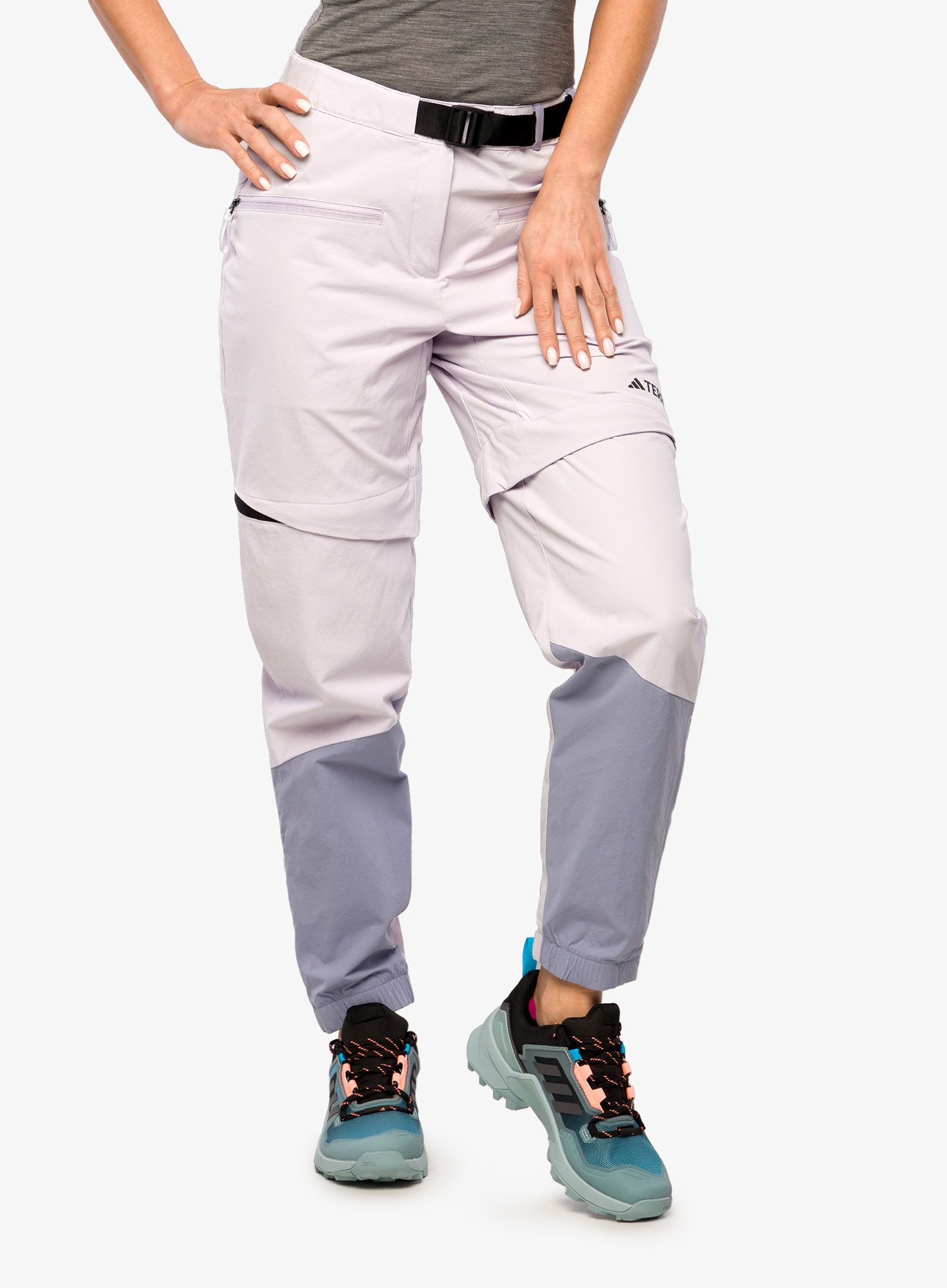 Дамски туристически панталони adidas TERREX Utilitas Zip Off Pants - silver dawn
