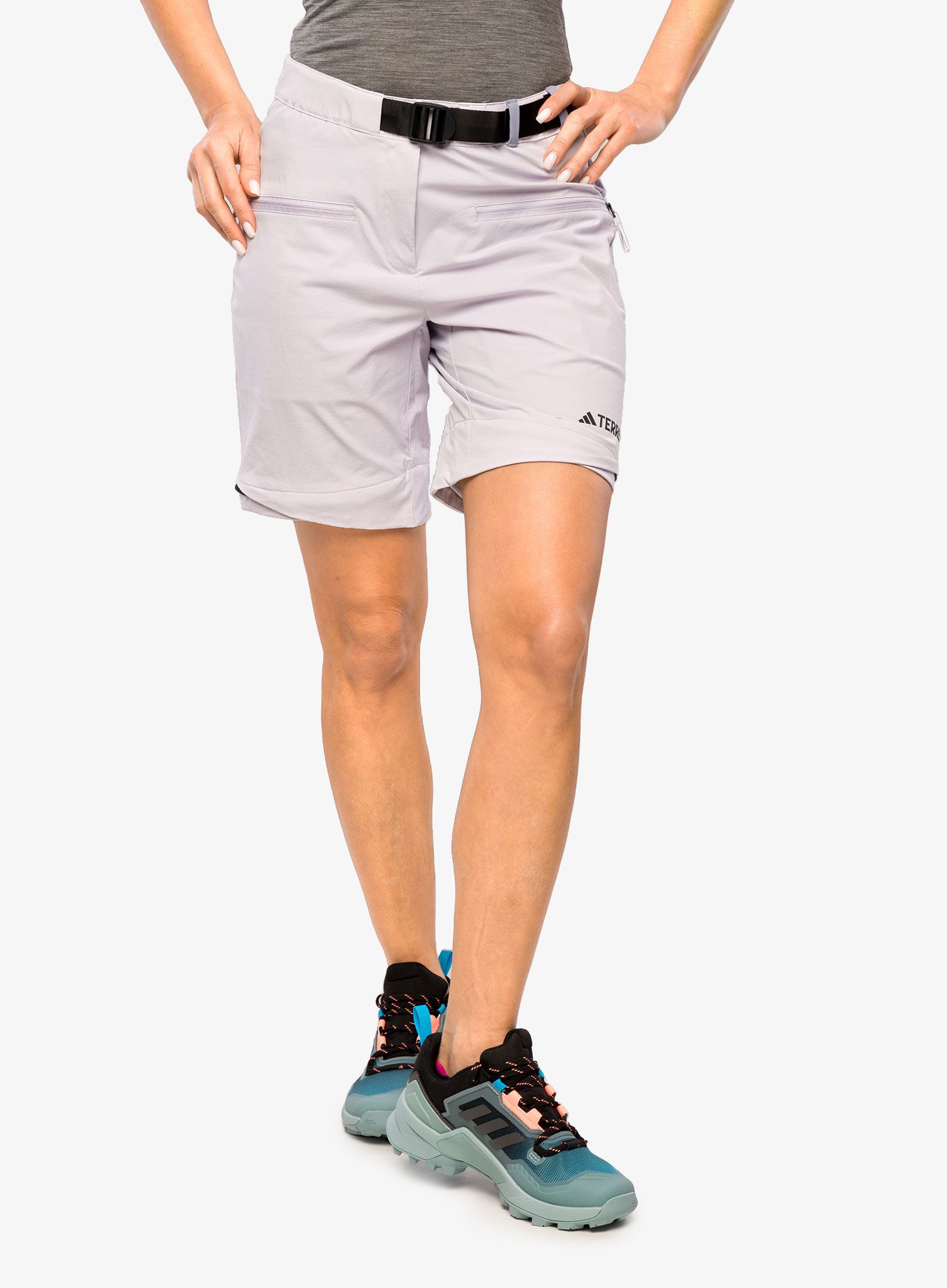 Дамски туристически панталони adidas TERREX Utilitas Zip Off Pants - silver dawn