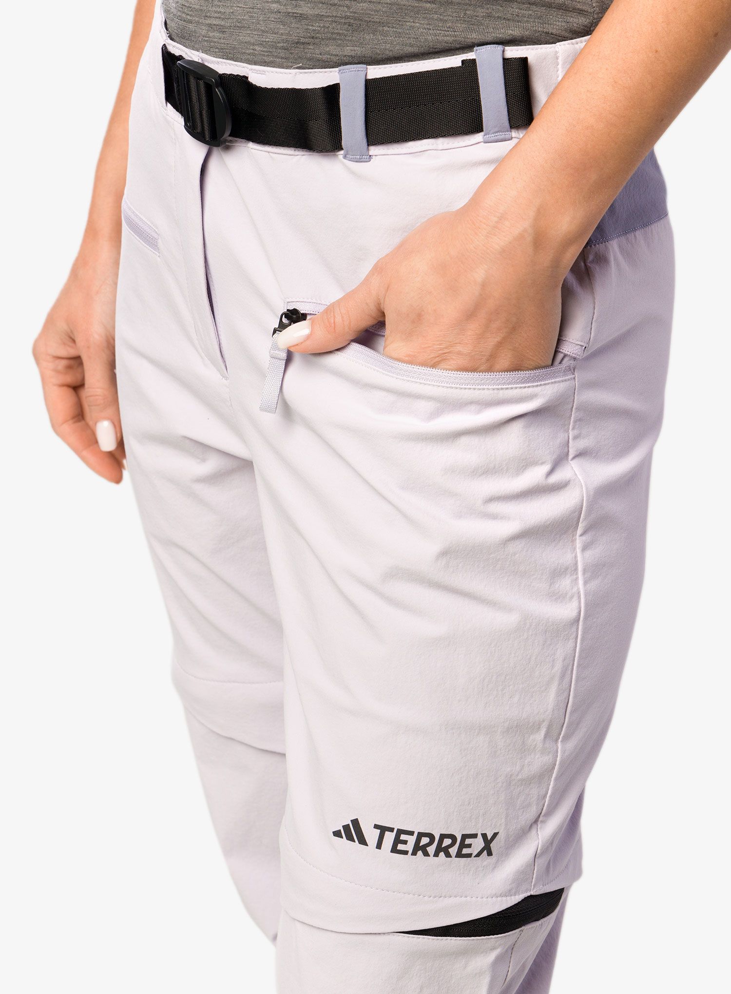 Дамски туристически панталони adidas TERREX Utilitas Zip Off Pants - silver dawn