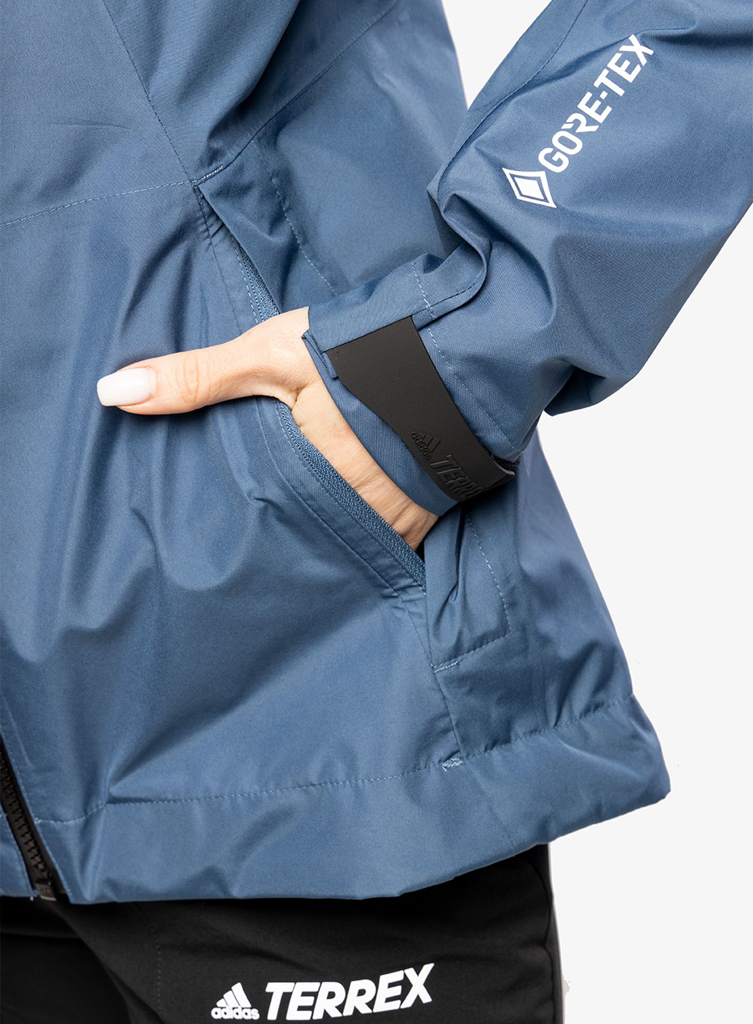 Дамско водоустойчиво яке adidas TERREX Xperior GORE-TEX Paclite Rain Jacket - wonder steel