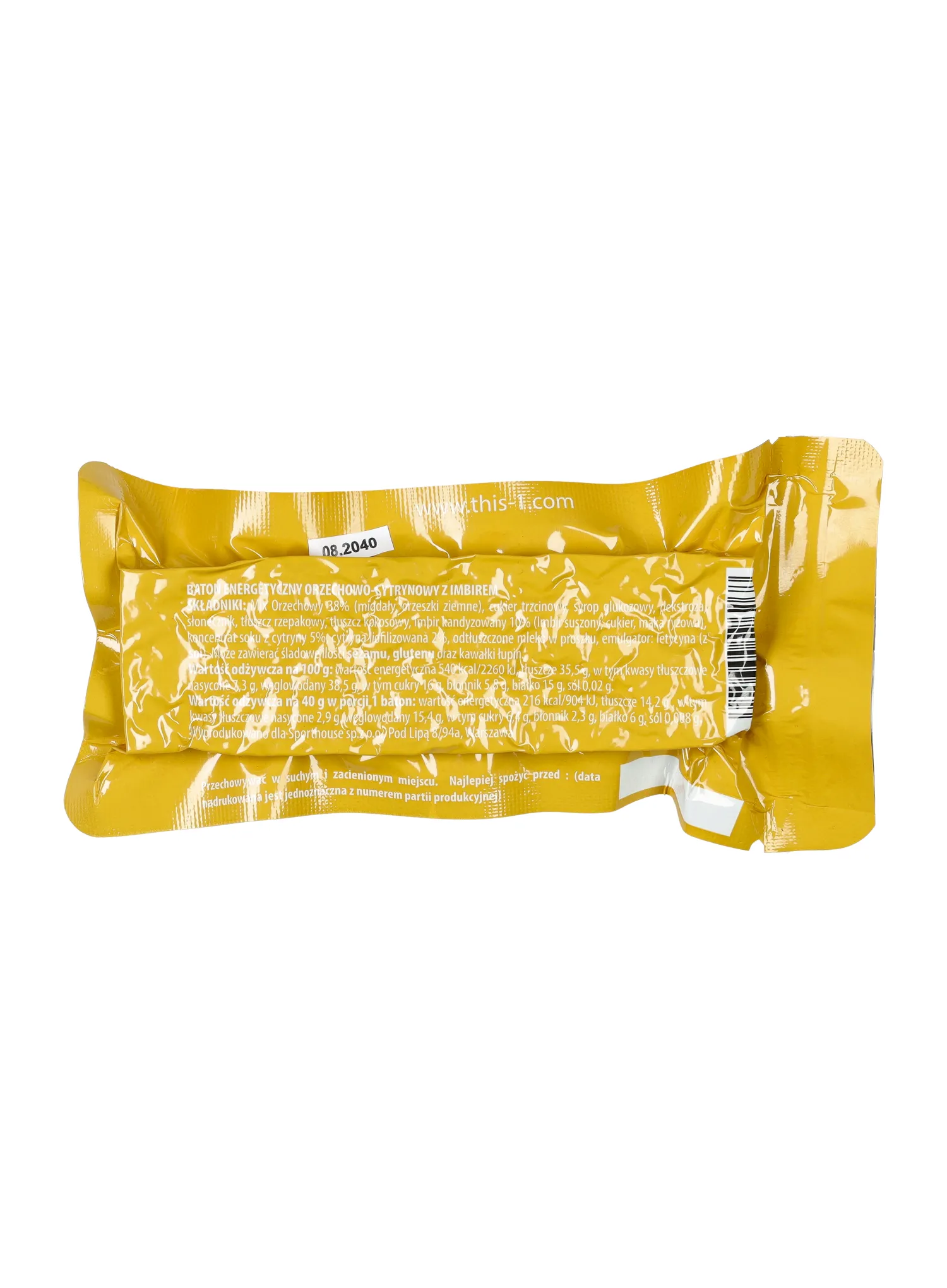 Енергийно барче This-1 Energy - nuts/lemon/ginger