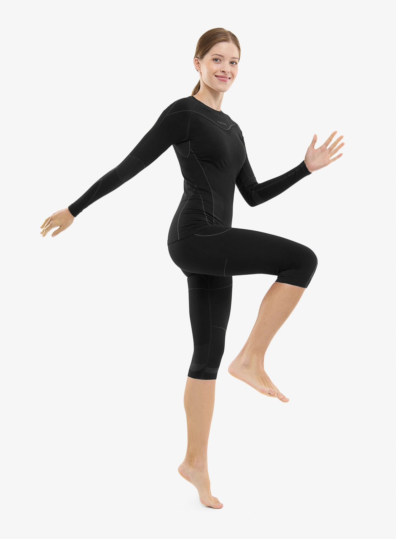 Дамско термо бельо Viking Base Layer Gaja 3/4 Set - black