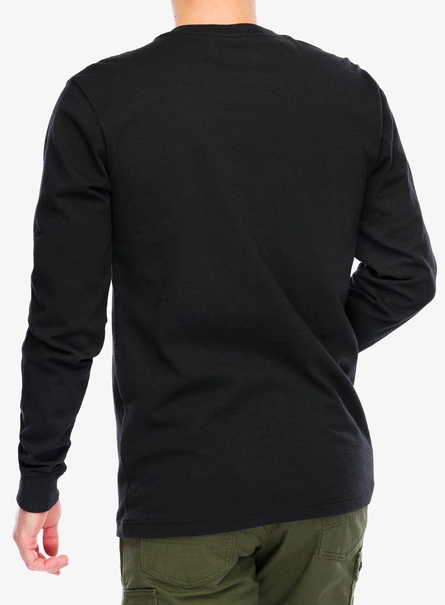 Суичър без качулка Carhartt Core Logo T-Shirt L/S - black