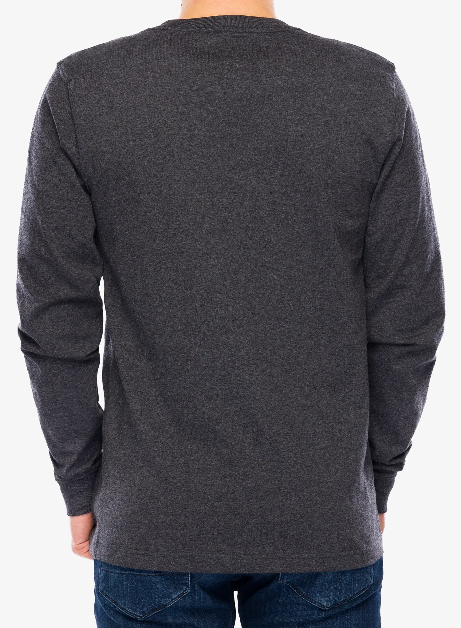 Суичър без качулка Carhartt Core Logo T-Shirt L/S - carbon heather