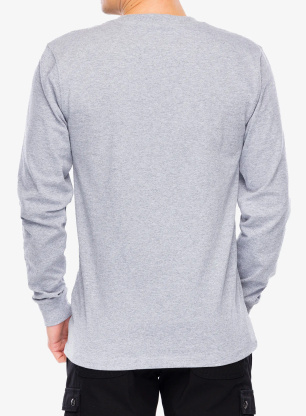 Суичър без качулка Carhartt Core Logo T-Shirt L/S - heather grey