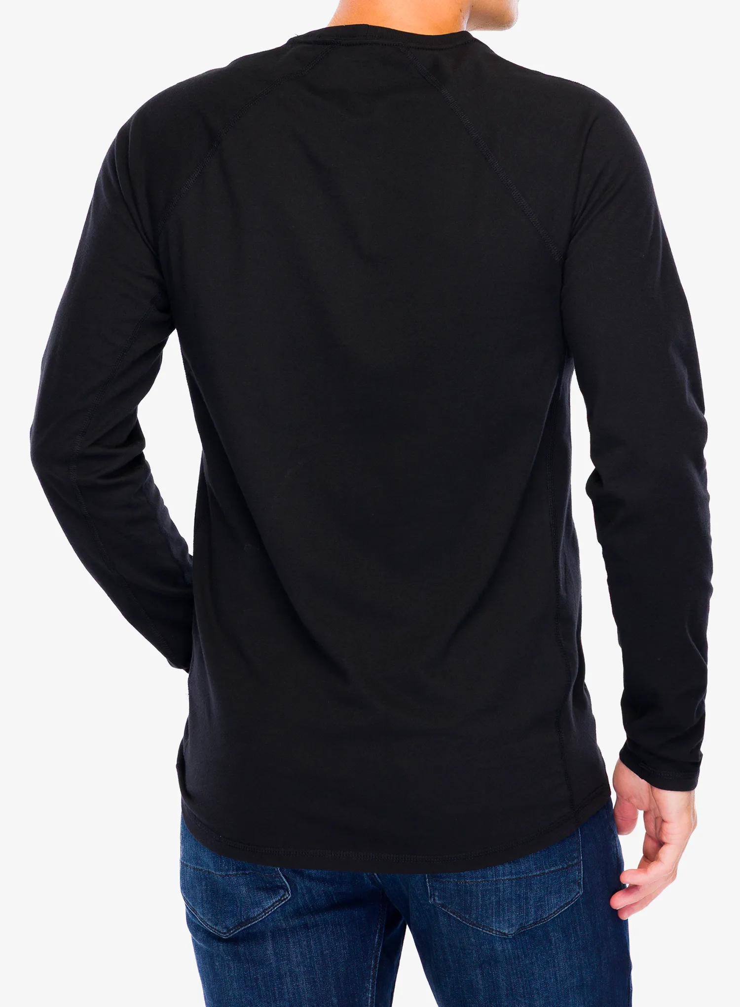 Суичър без качулка Carhartt Midweight L/S Pocket T-Shirt - black