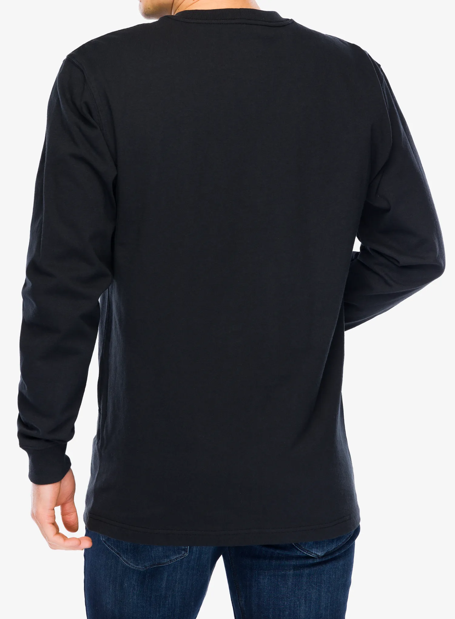 Суичър без качулка Carhartt Workwear Pocket T-Shirt L/S - black