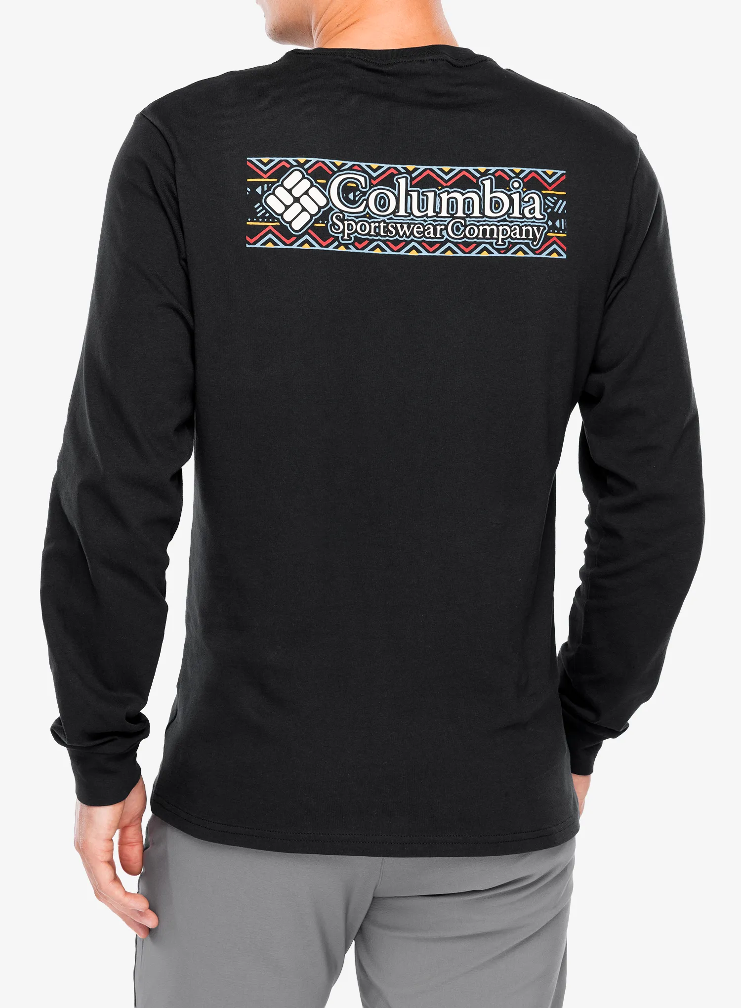 Суичър без качулка Columbia Explorers Canyon LS T-Shirt - black/branded blanket