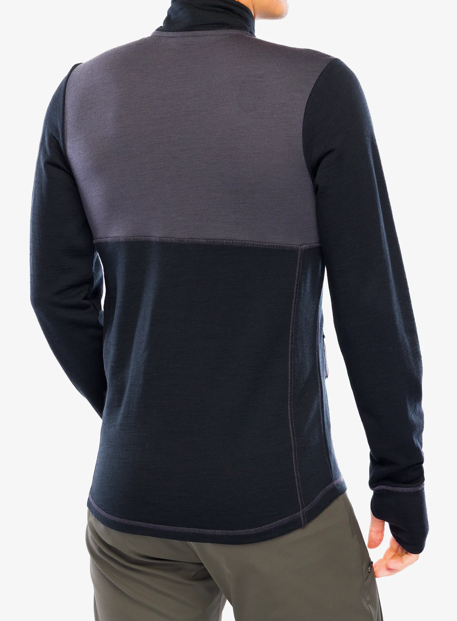 Суичър без качулка Dovre Mid-Layer 100% Merino Wool W/Z - black
