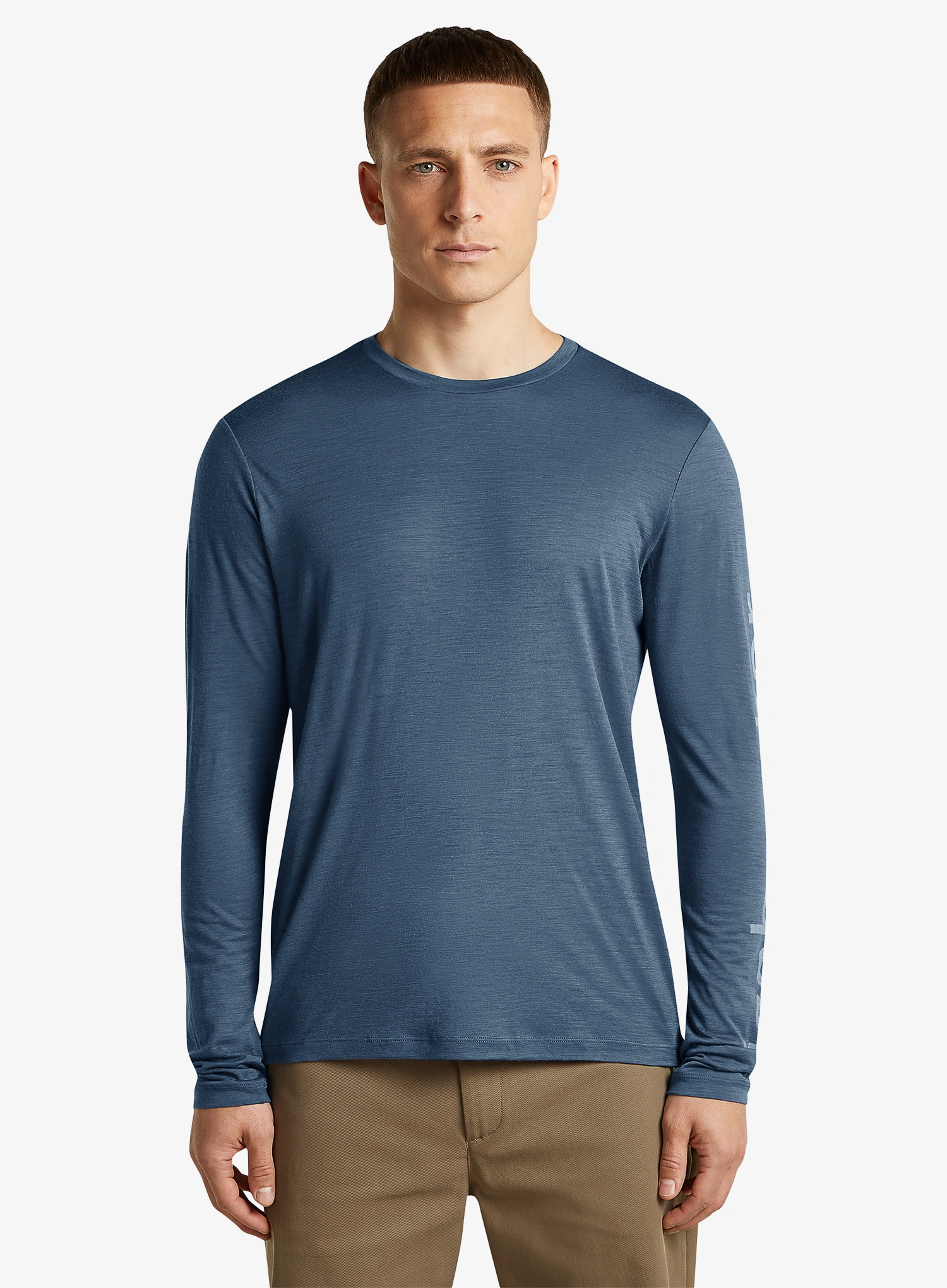 Суичър без качулка Icebreaker Merino 150 Tech Lite LS Tee IB Vertical - dawn