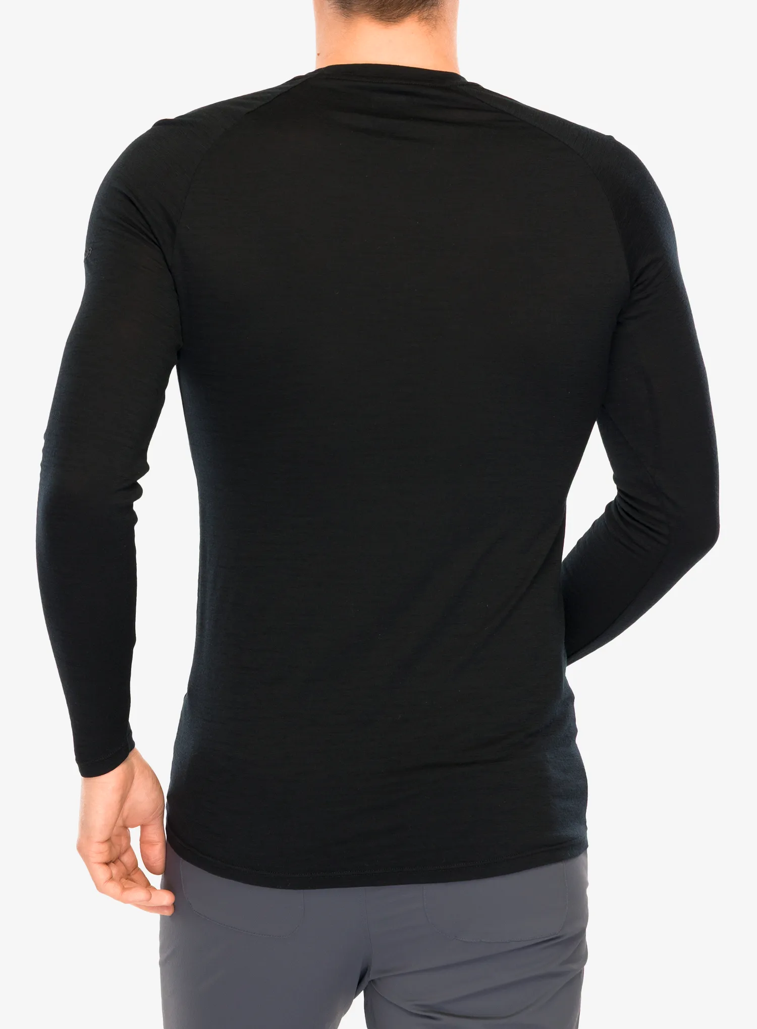 Суичър без качулка Inov-8 Merino Long Sleeve T-Shirt - black