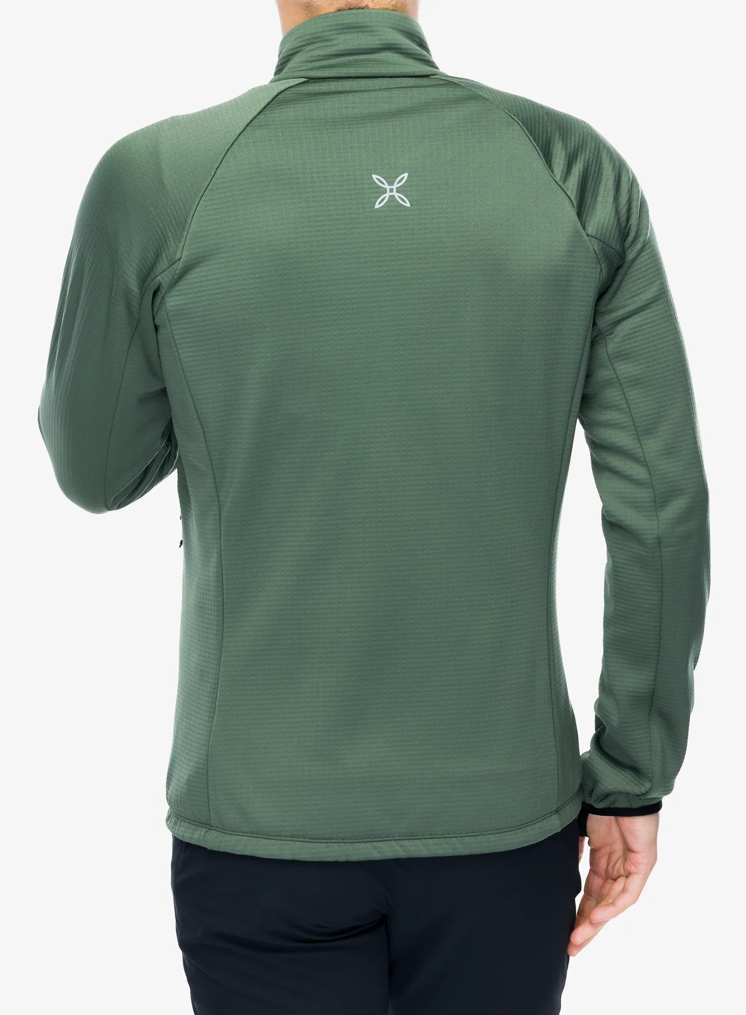 Суичър без качулка Montura Fadis Grid Maglia - sage green