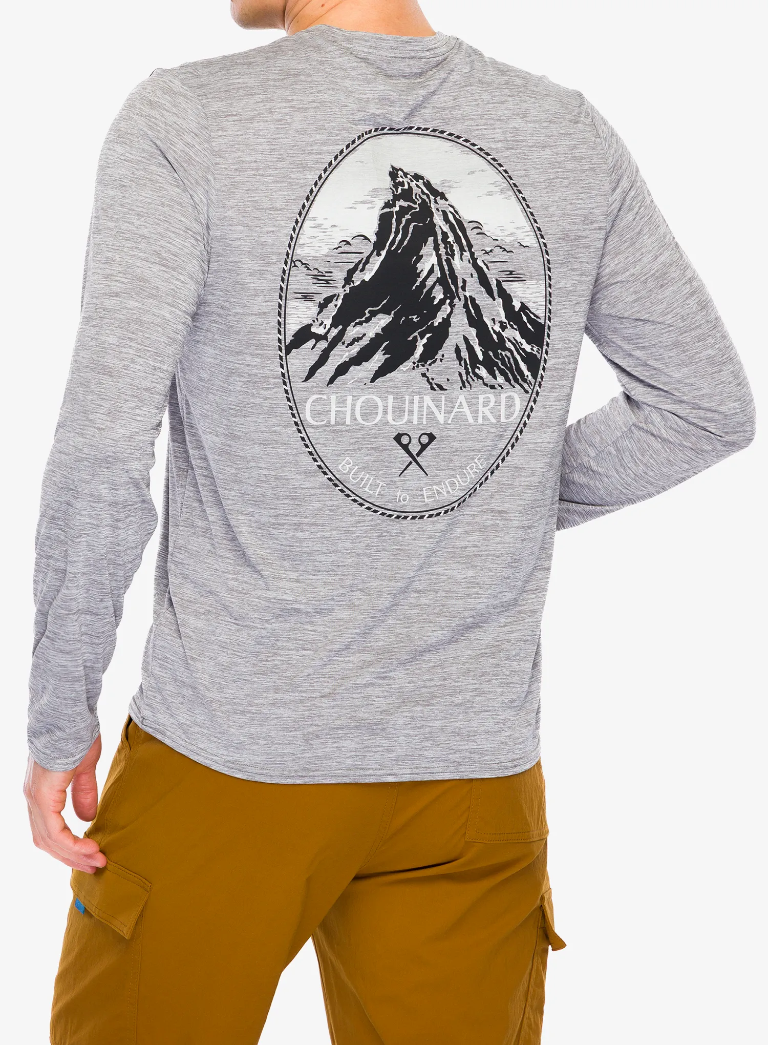 Суичър без качулка Patagonia L/S Cap Cool Daily Graphic Shirt Lands - chouinard crest/feather grey