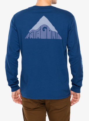 Суичър без качулка Patagonia L/S Driftways Organic T-Shirt - clement blue