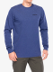 Суичър без качулка Patagonia L/S P-6 Logo Responsibili-Tee - p-6 outline/current blue