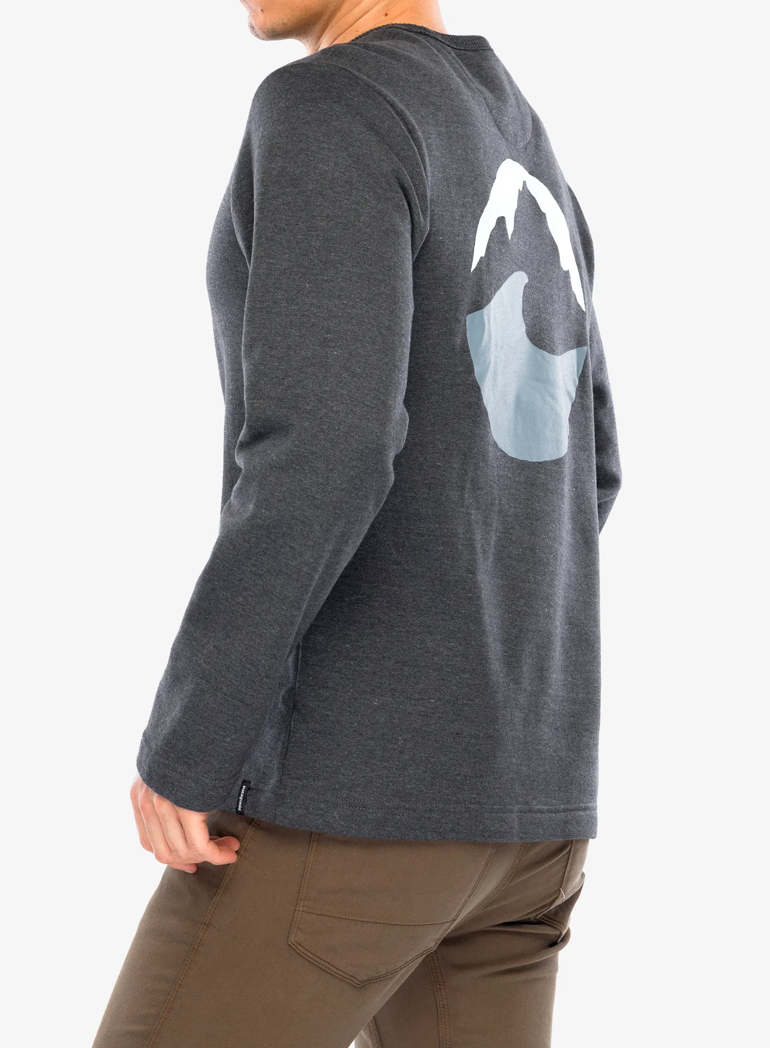 Суичър без качулка Patagonia LW Applied Imagination Wildrise Crew - ink black