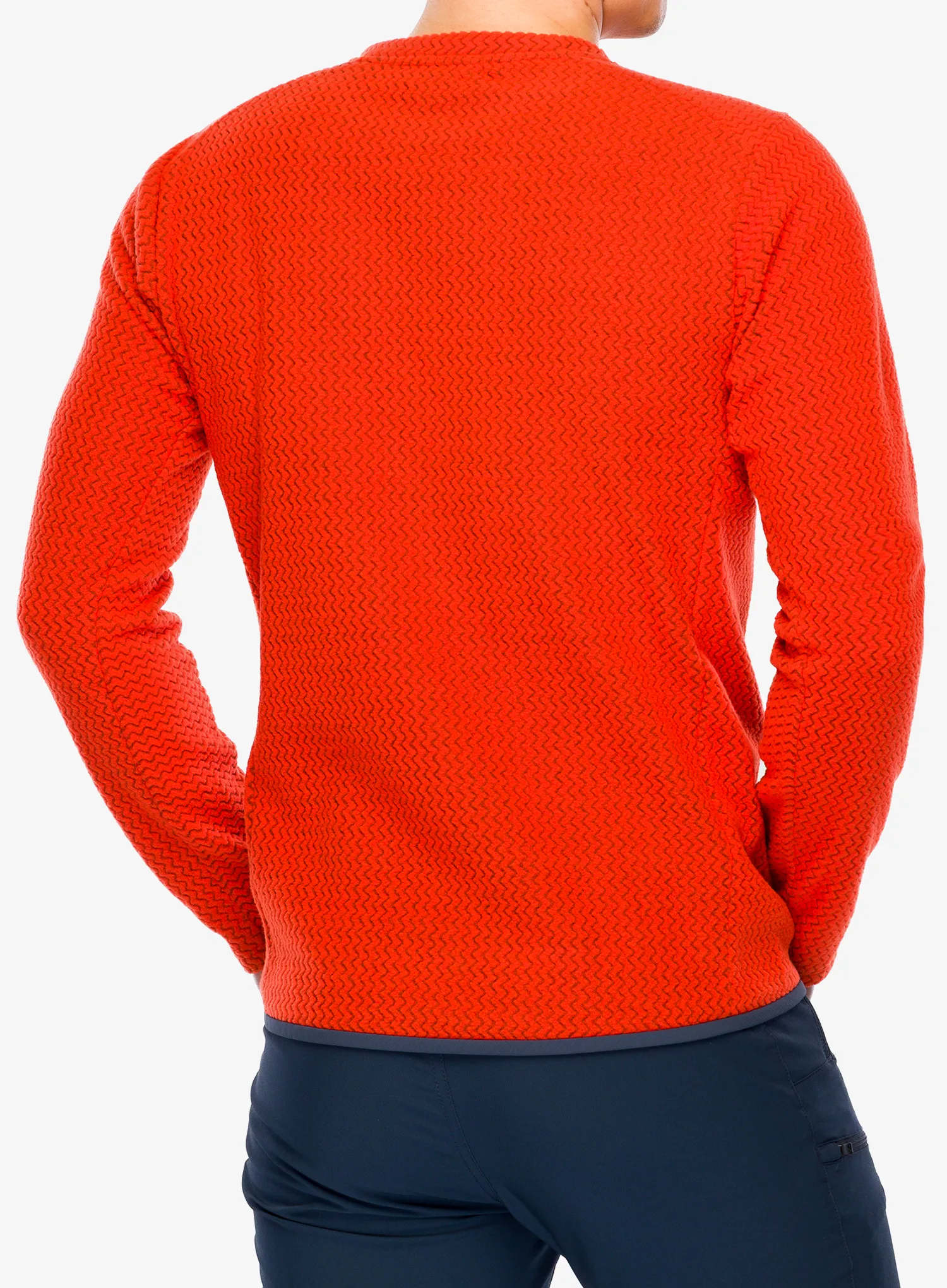 Суичър без качулка Patagonia R1 Air Crew - pollinator orange
