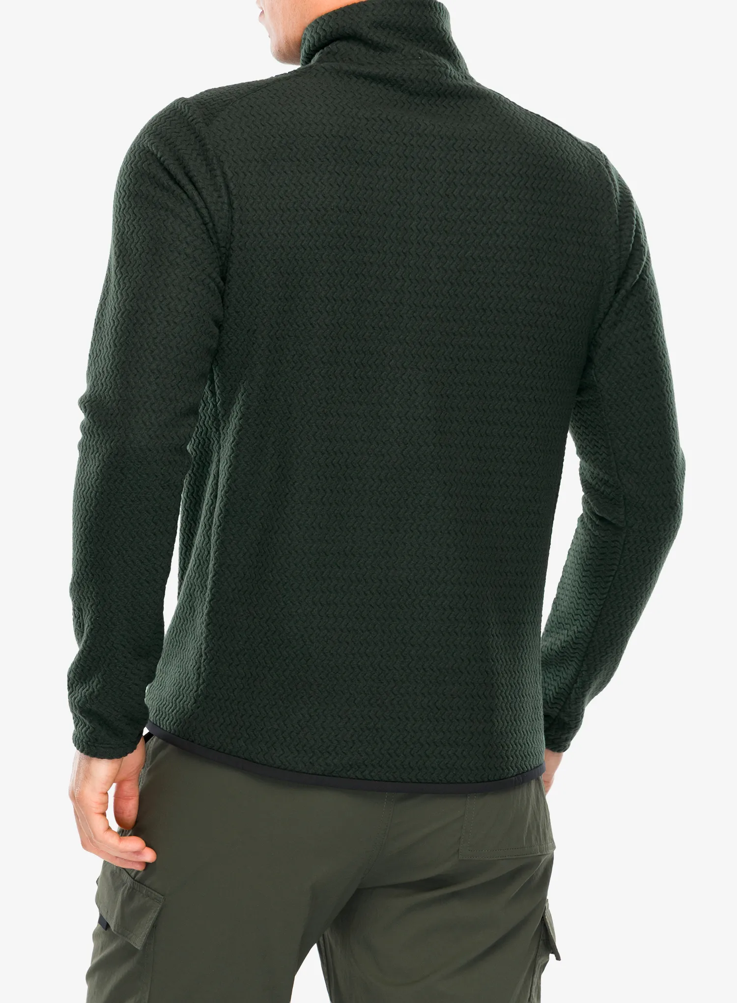 Суичър без качулка Patagonia R1 Air Zip Neck - old growth green