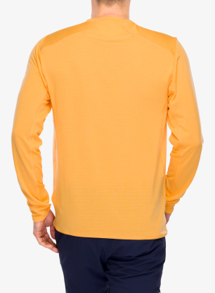 Суичър без качулка Peak Performance Freelight Polartec Grid - blazing orange
