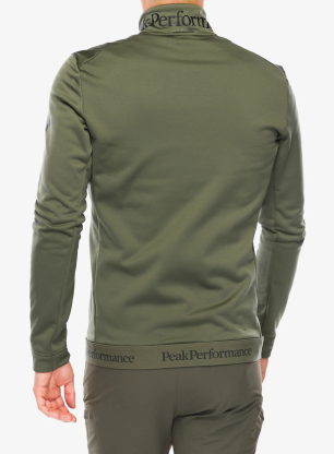 Суичър без качулка Peak Performance Rider Tech Zip Jacket - pine needle