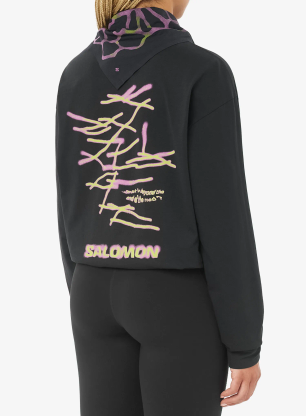 Суичър без качулка Salomon Wild Rays LS Tee - deep black