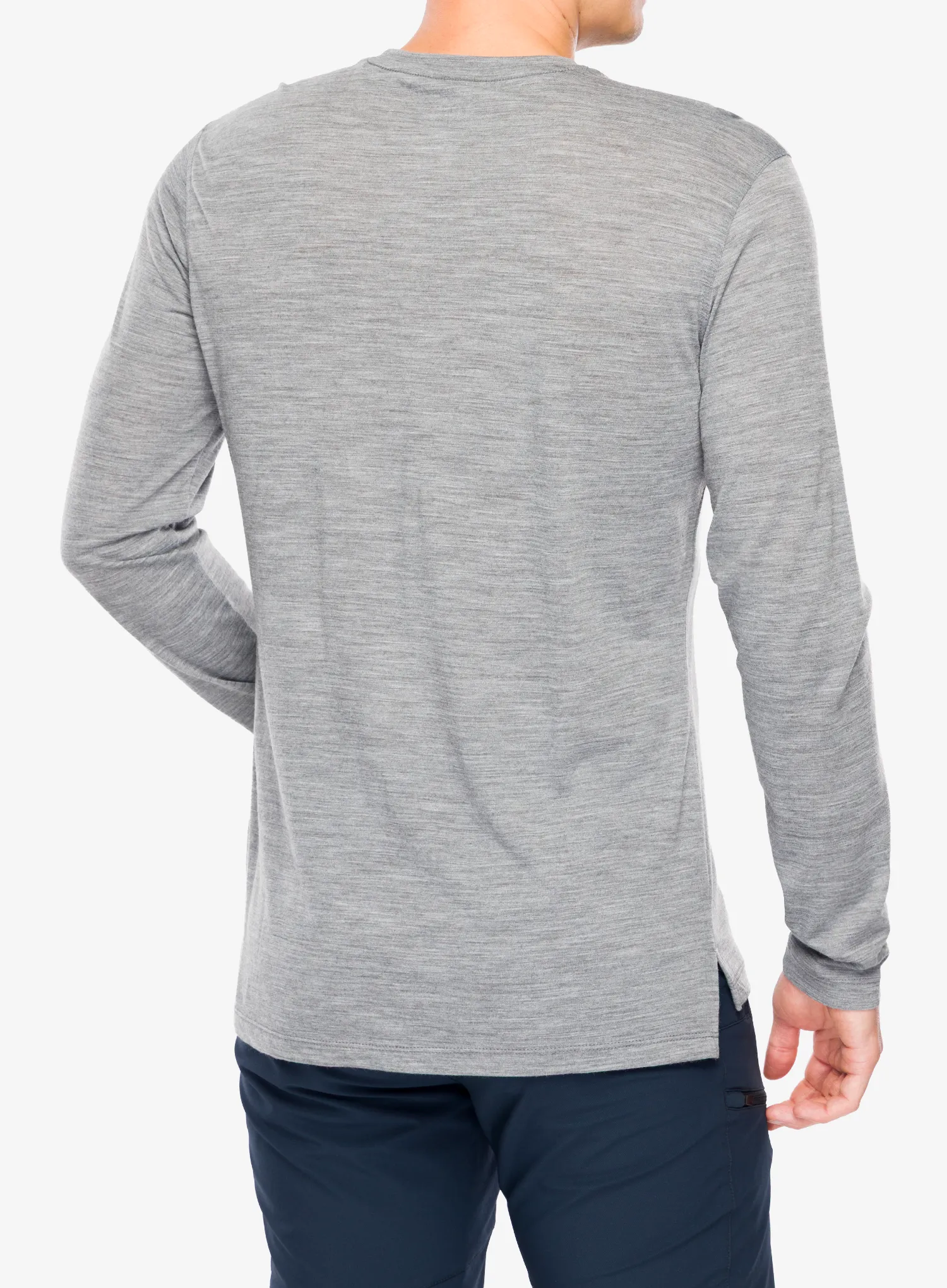 Суичър без качулка Super.natural Super Mountain LS - cashmere grey melange/various
