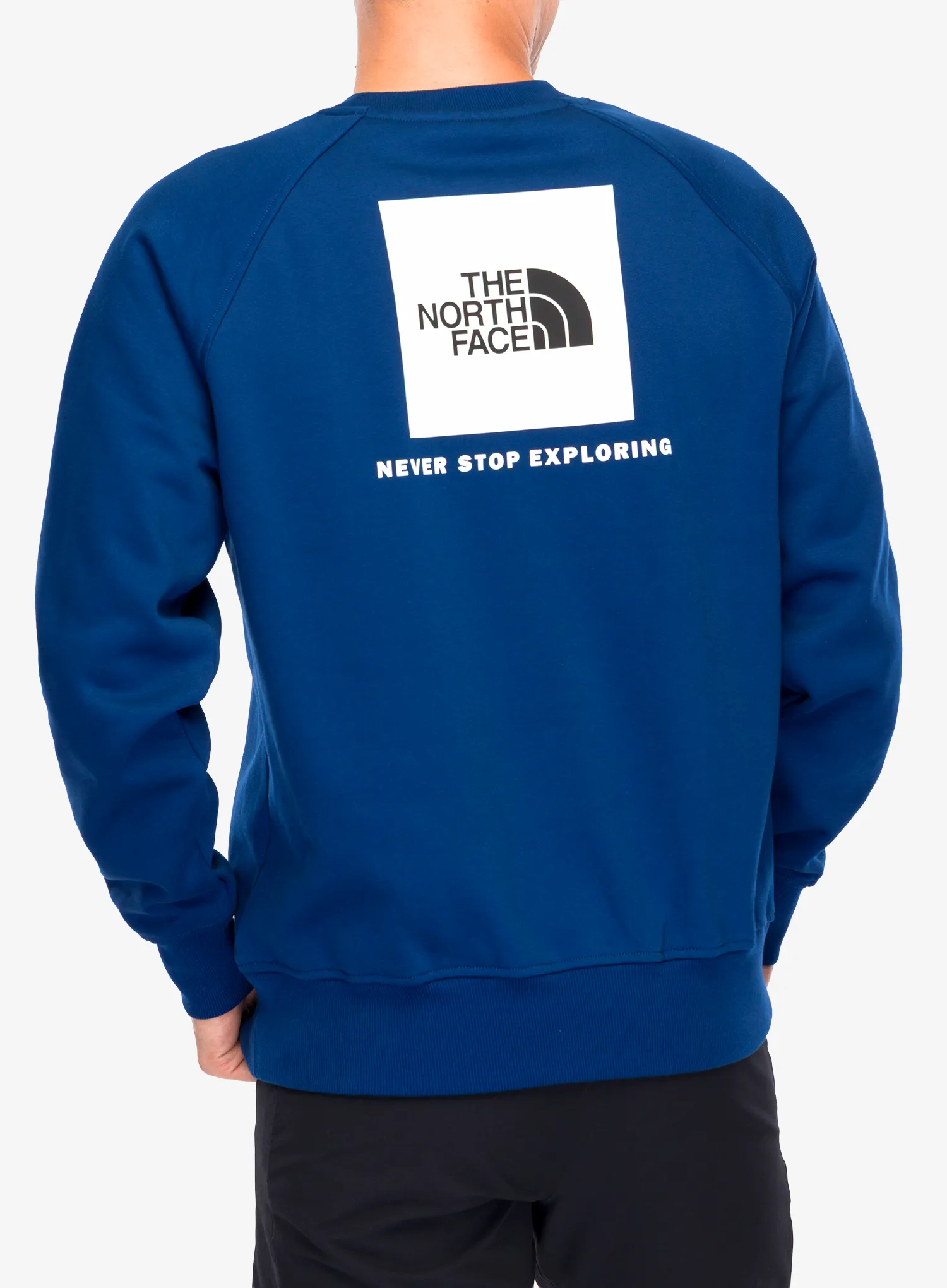 Суичър без качулка The North Face Raglan Redbox Crew - estate blue/tnf white