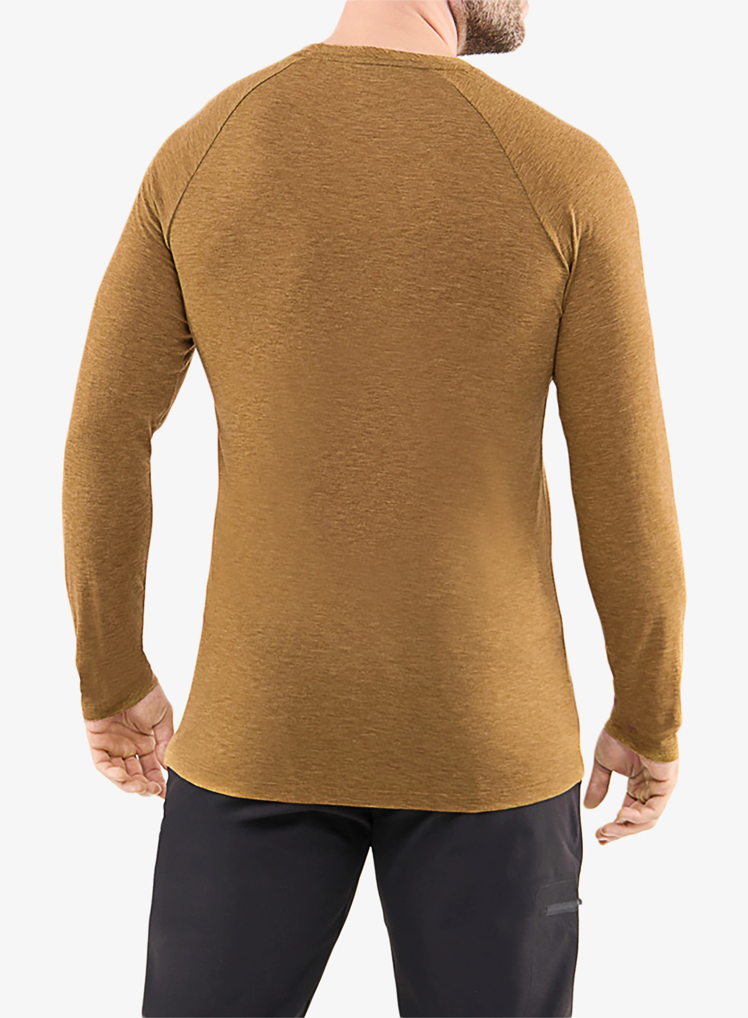 Суичър без качулка Viking Longsleeve Andali - light brown/black